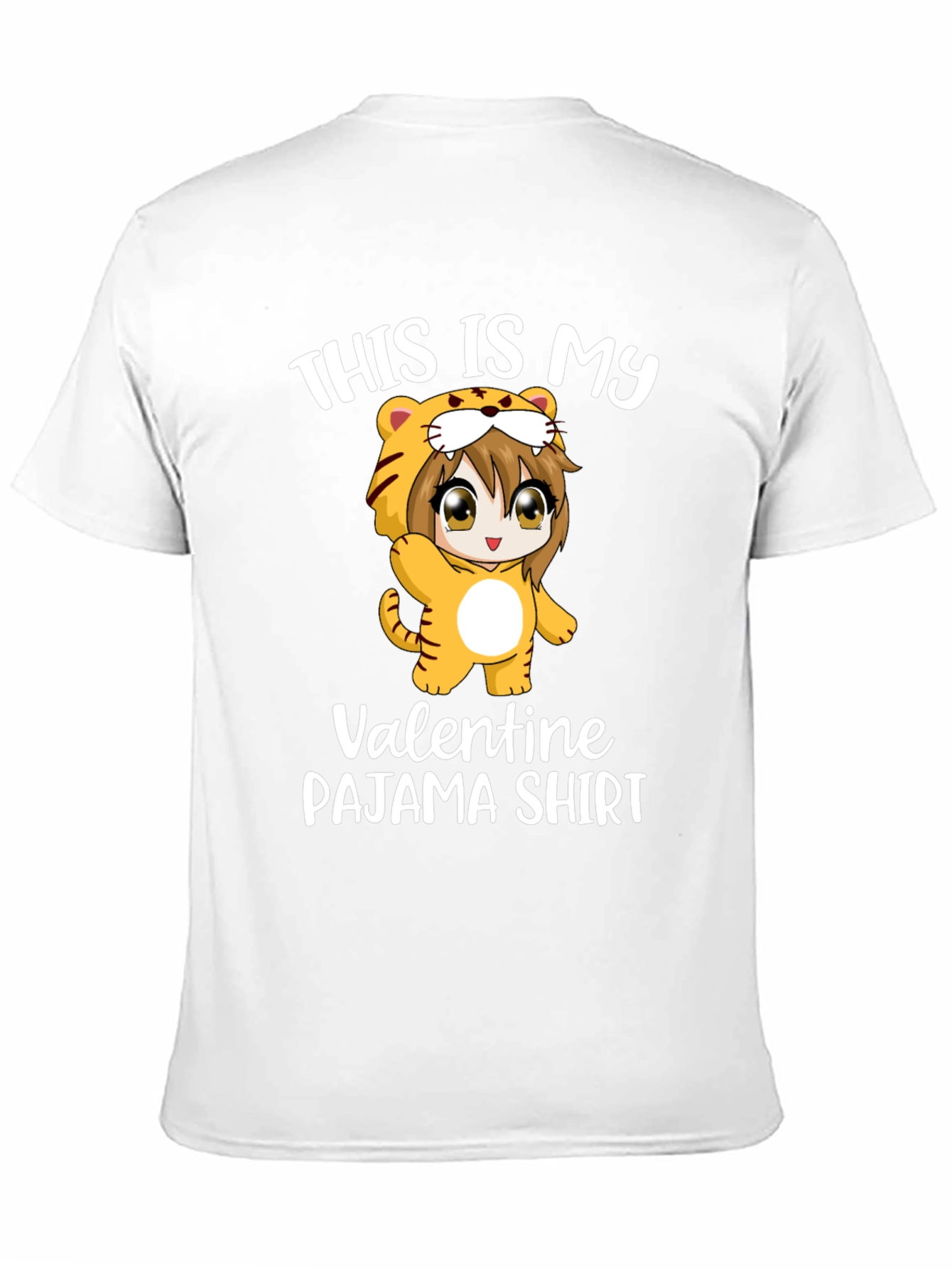 Valentine Pajama Shirt with Anime Girl