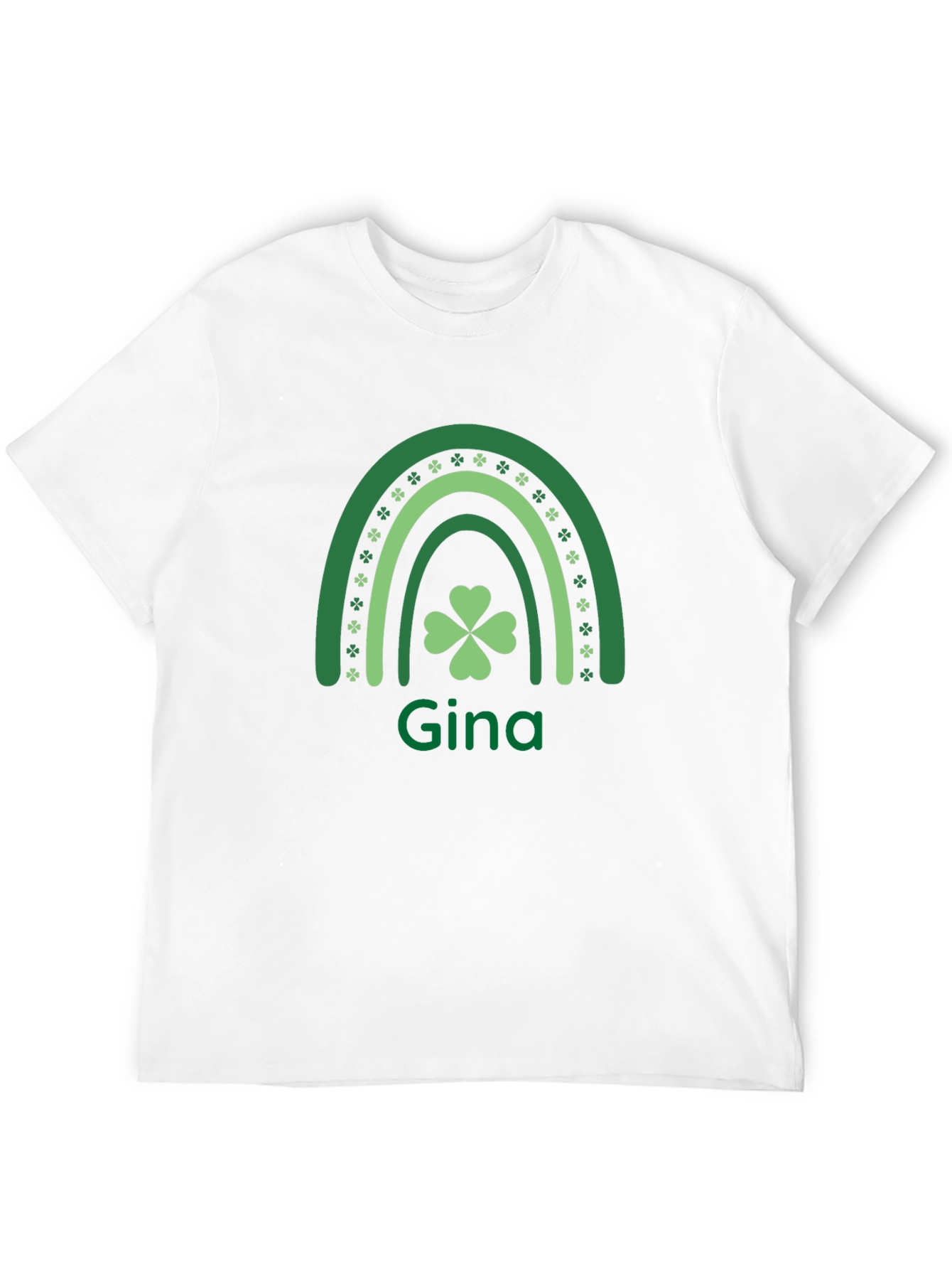 Gina St. Patricks Day Shamrock Rainbow T-Shirt