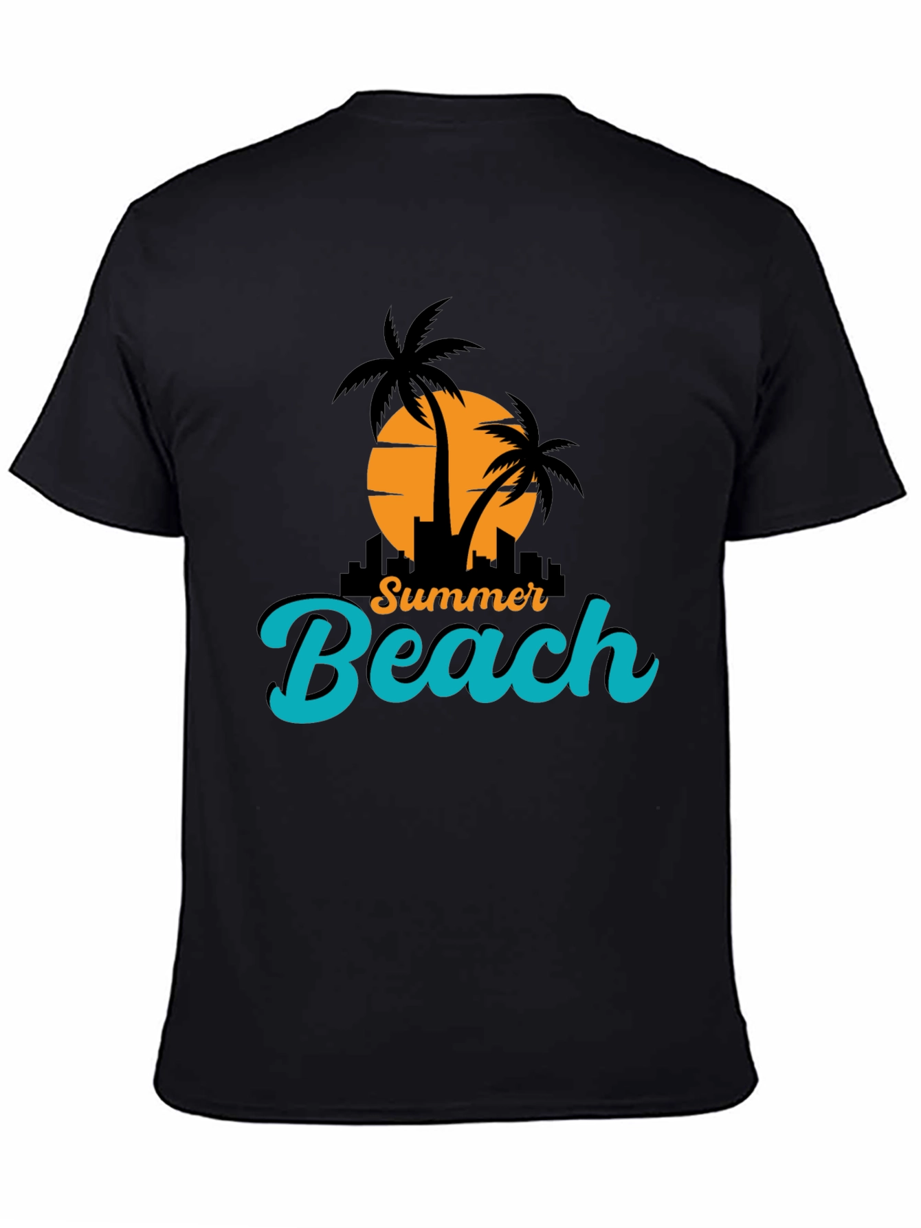 Summer Beach T-Shirt - Black