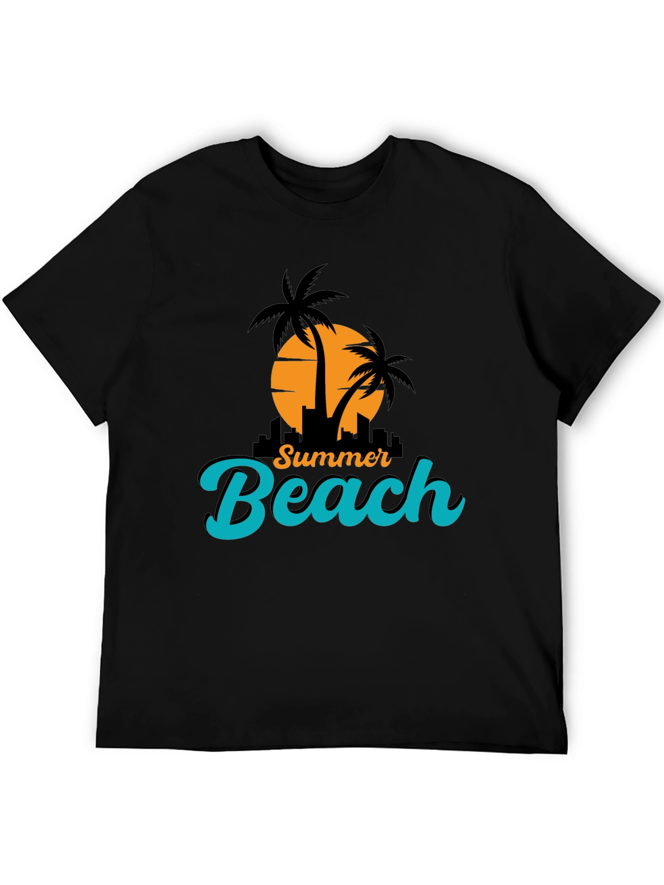 Summer Beach T-Shirt - Black