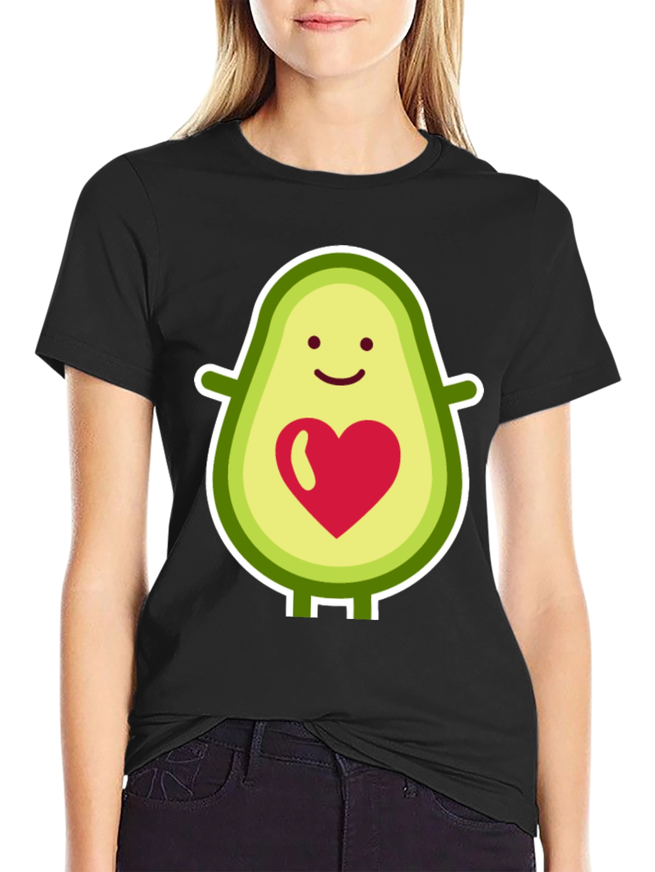 Avocado Heart Graphic Tee - Cute & Trendy