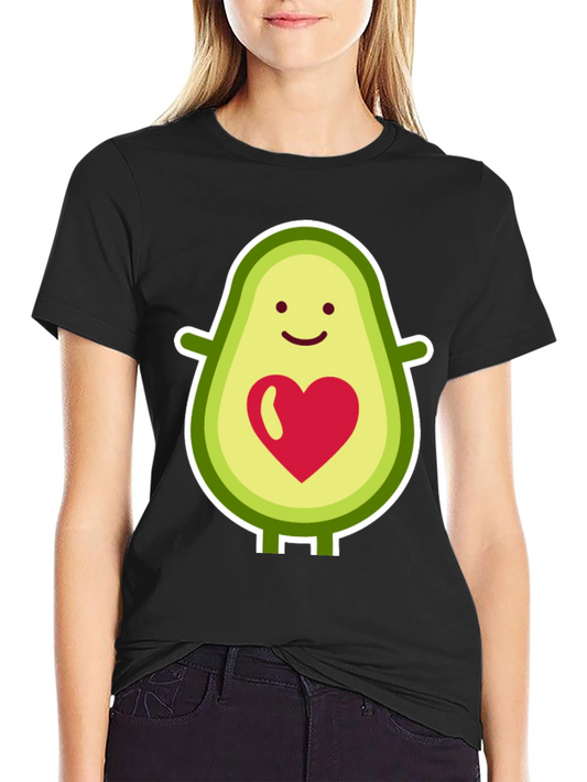 Avocado Heart Graphic Tee - Cute & Trendy