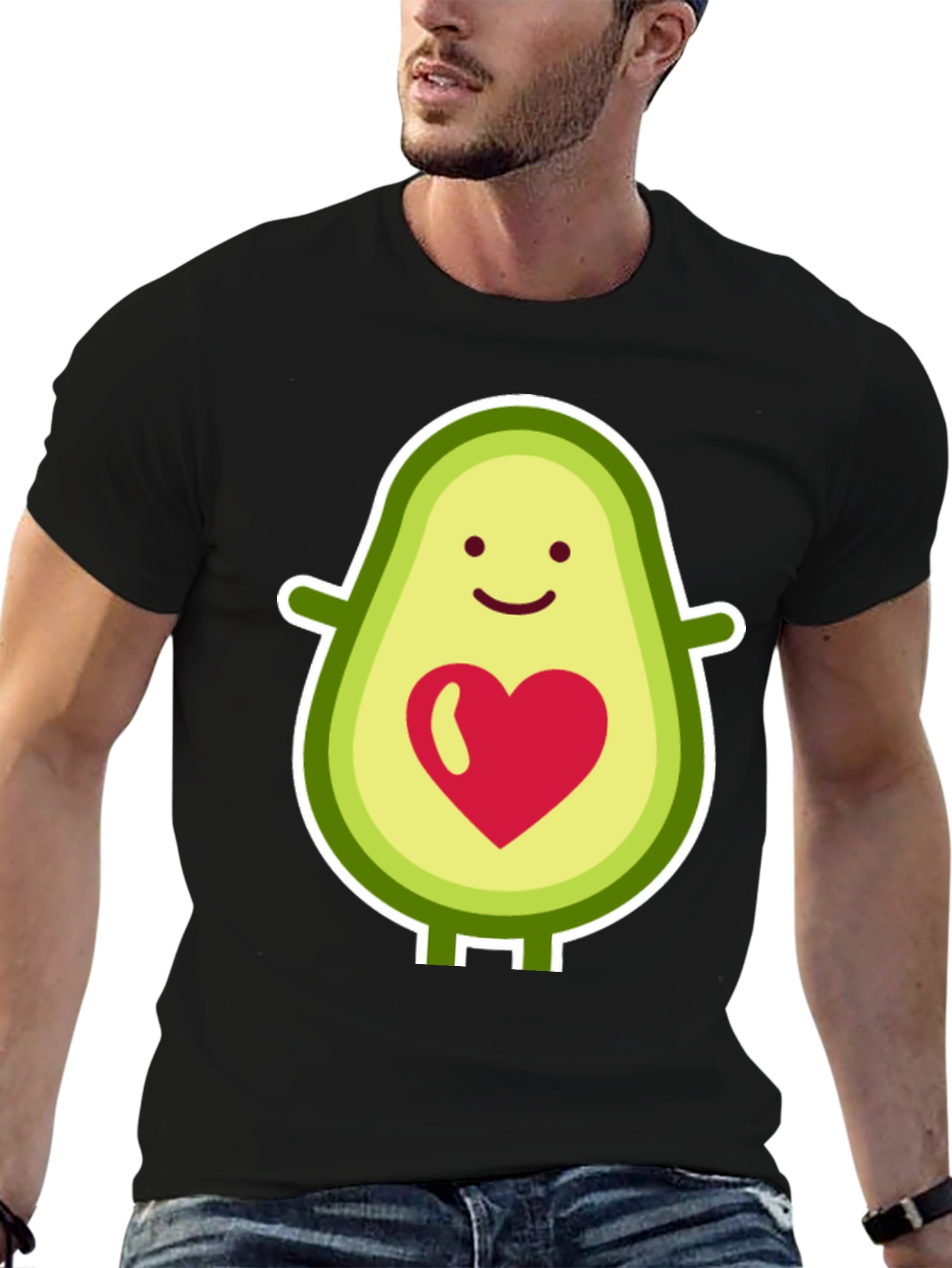 Avocado Heart Graphic Tee - Cute & Trendy