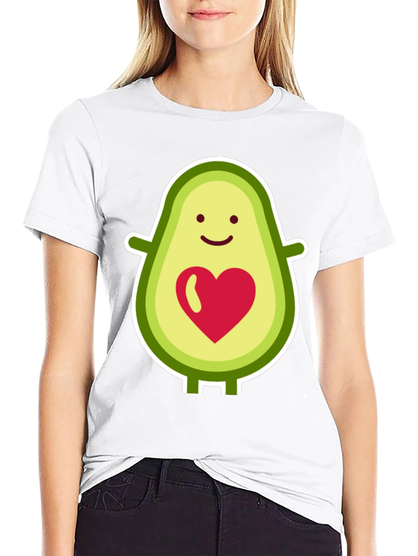 Avocado Heart Graphic Tee - Cute & Trendy