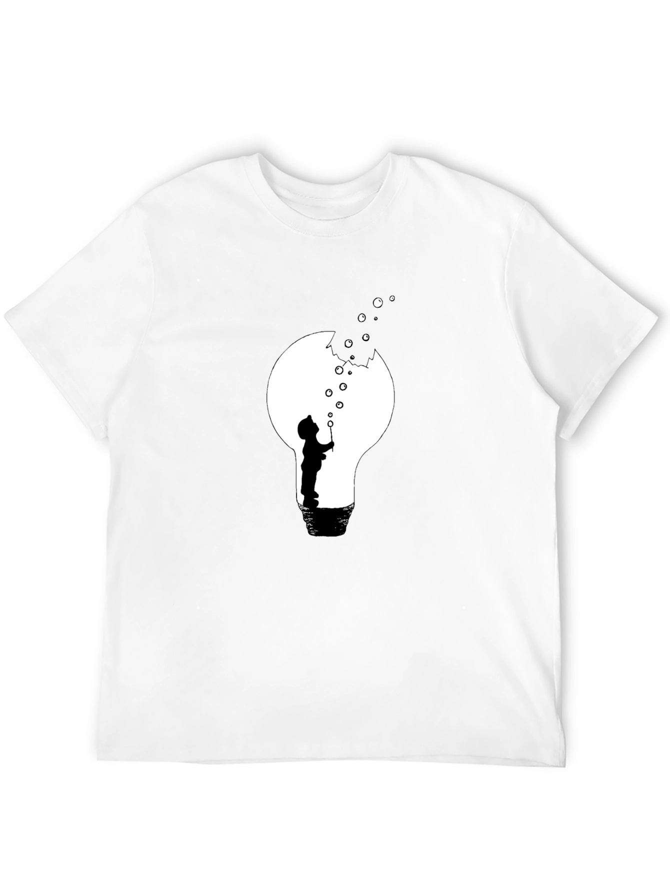 Bubble Lightbulb Graphic Tee - Black