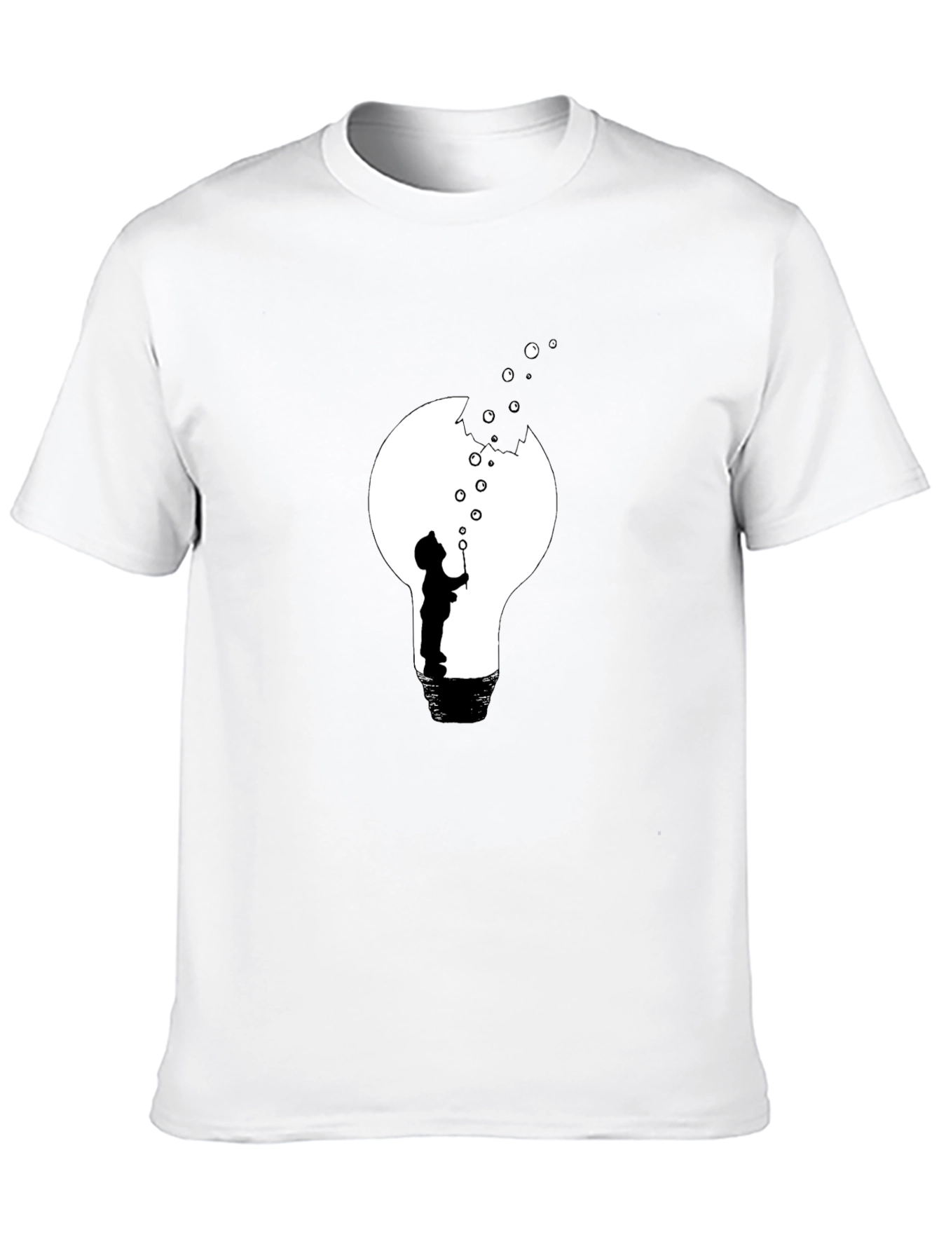 Bubble Lightbulb Graphic Tee - Black