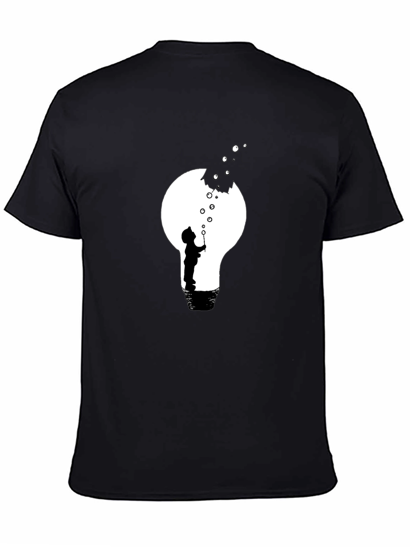 Bubble Lightbulb Graphic Tee - Black