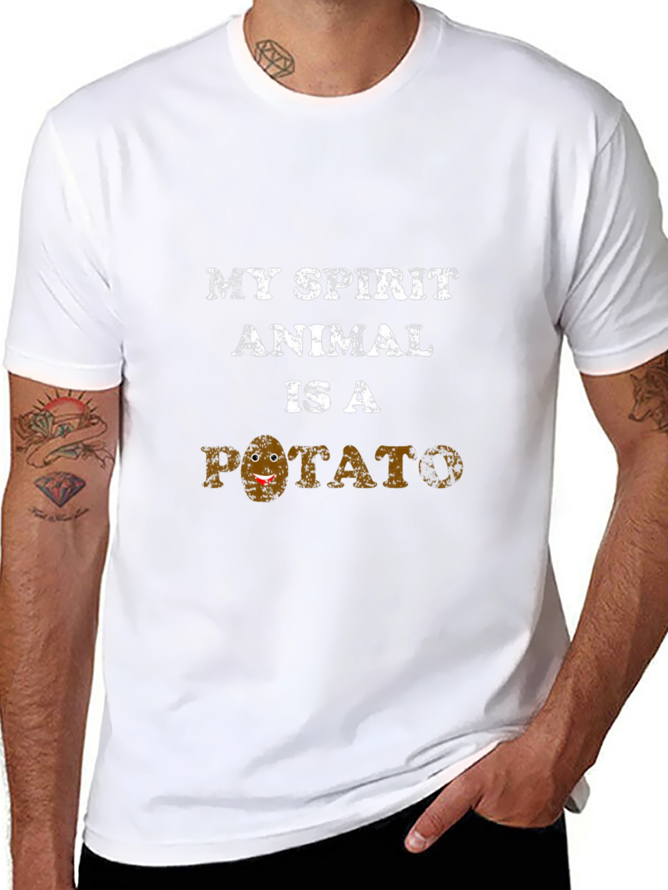 My Spirit Animal Is A Potato Funny T-Shirt