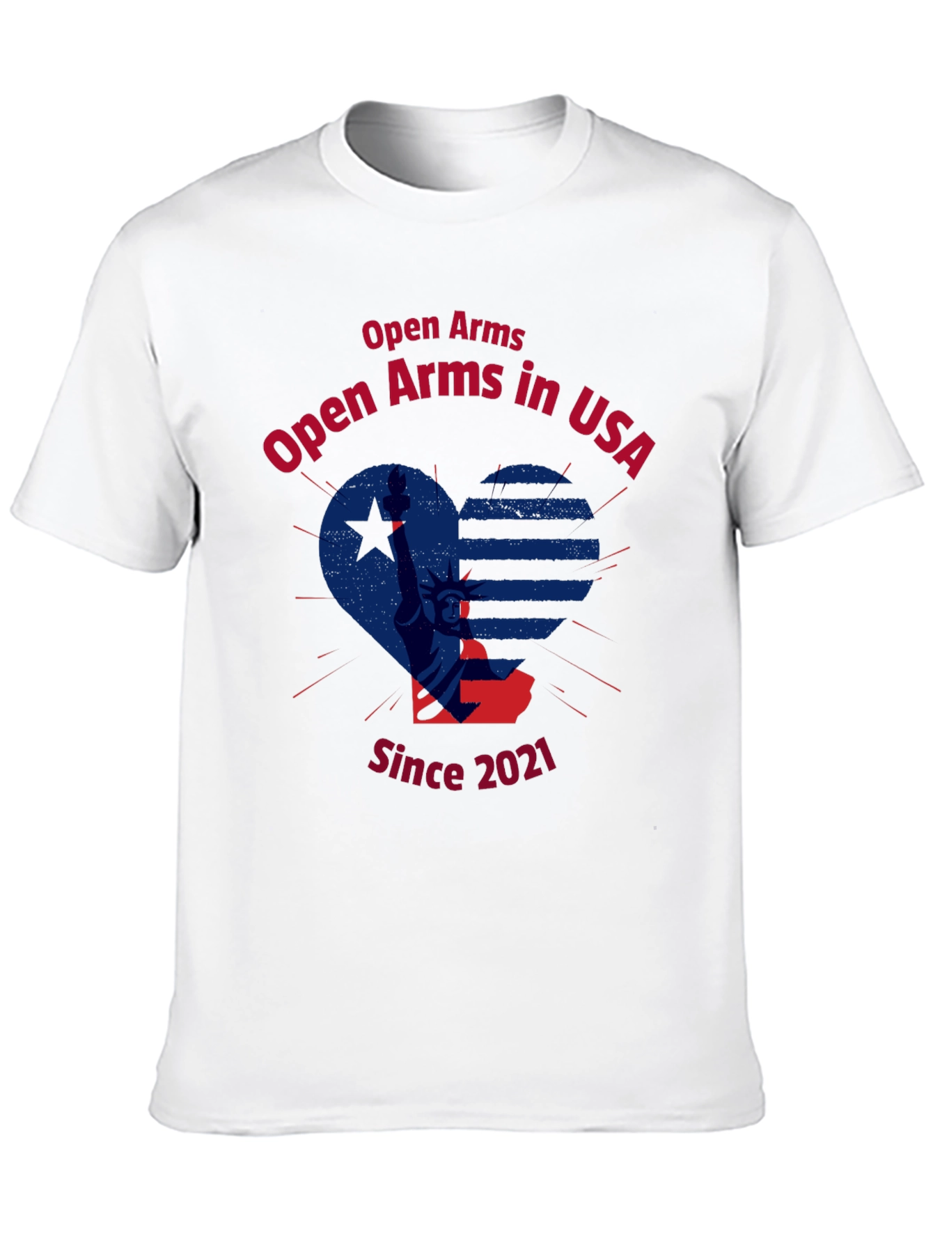 Open Arms in USA Patriotic Graphic T-Shirt