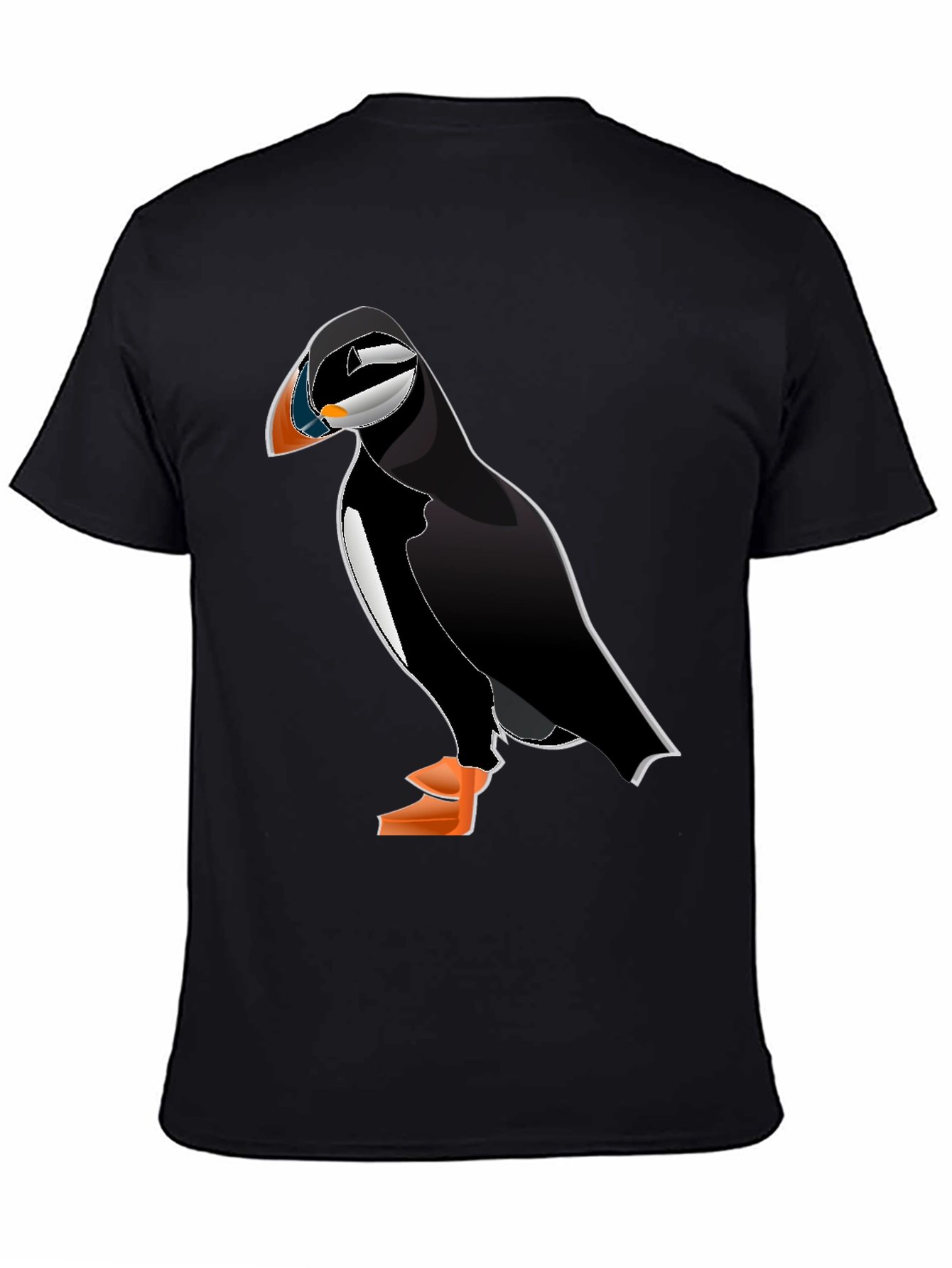 Puffin Graphic Tee - Black Cotton Blend