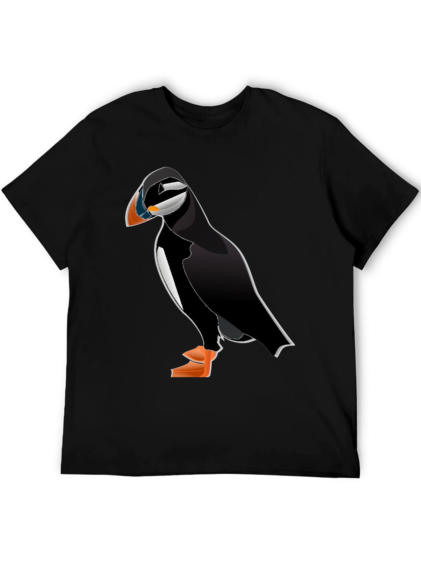 Puffin Graphic Tee - Black Cotton Blend
