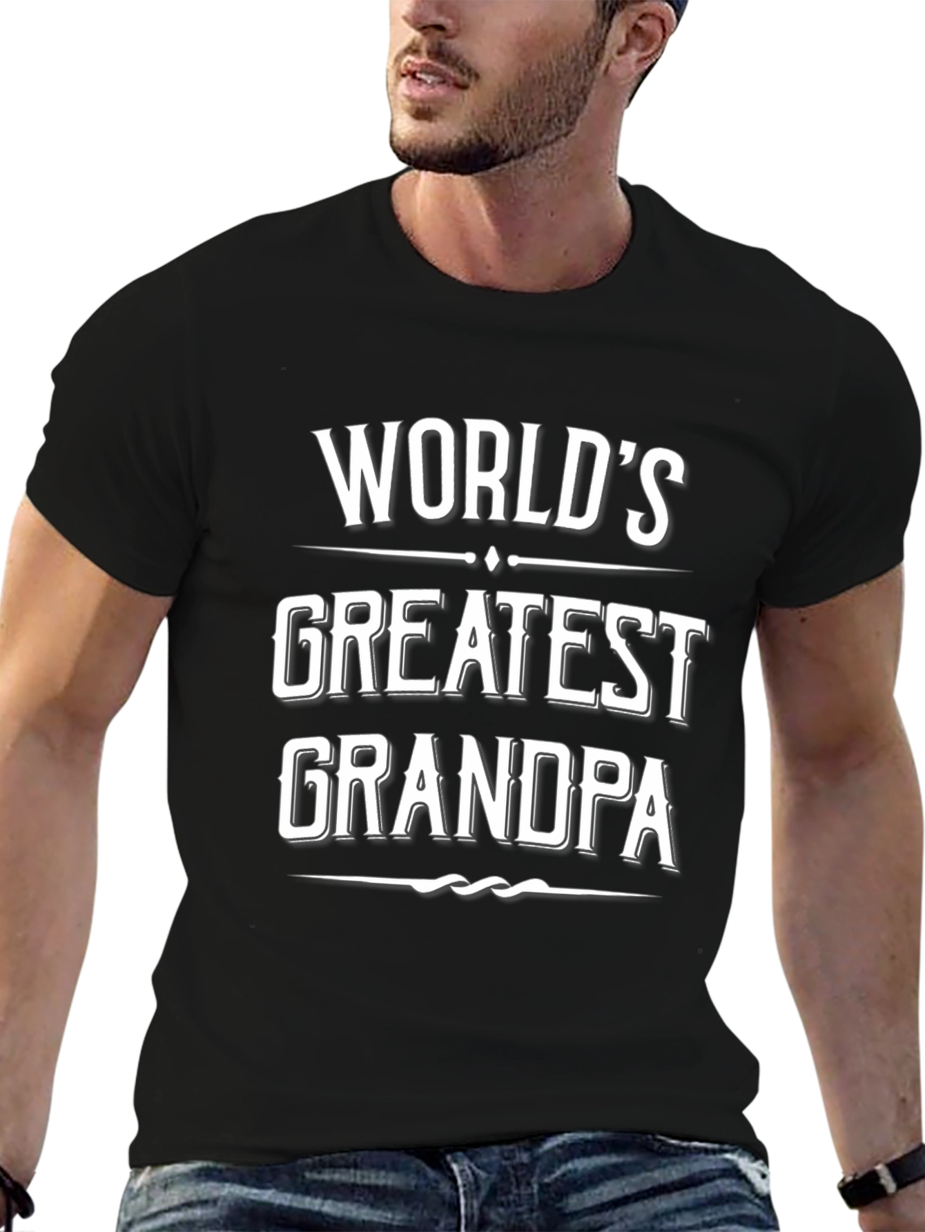 Worlds Greatest Grandpa Black T-Shirt