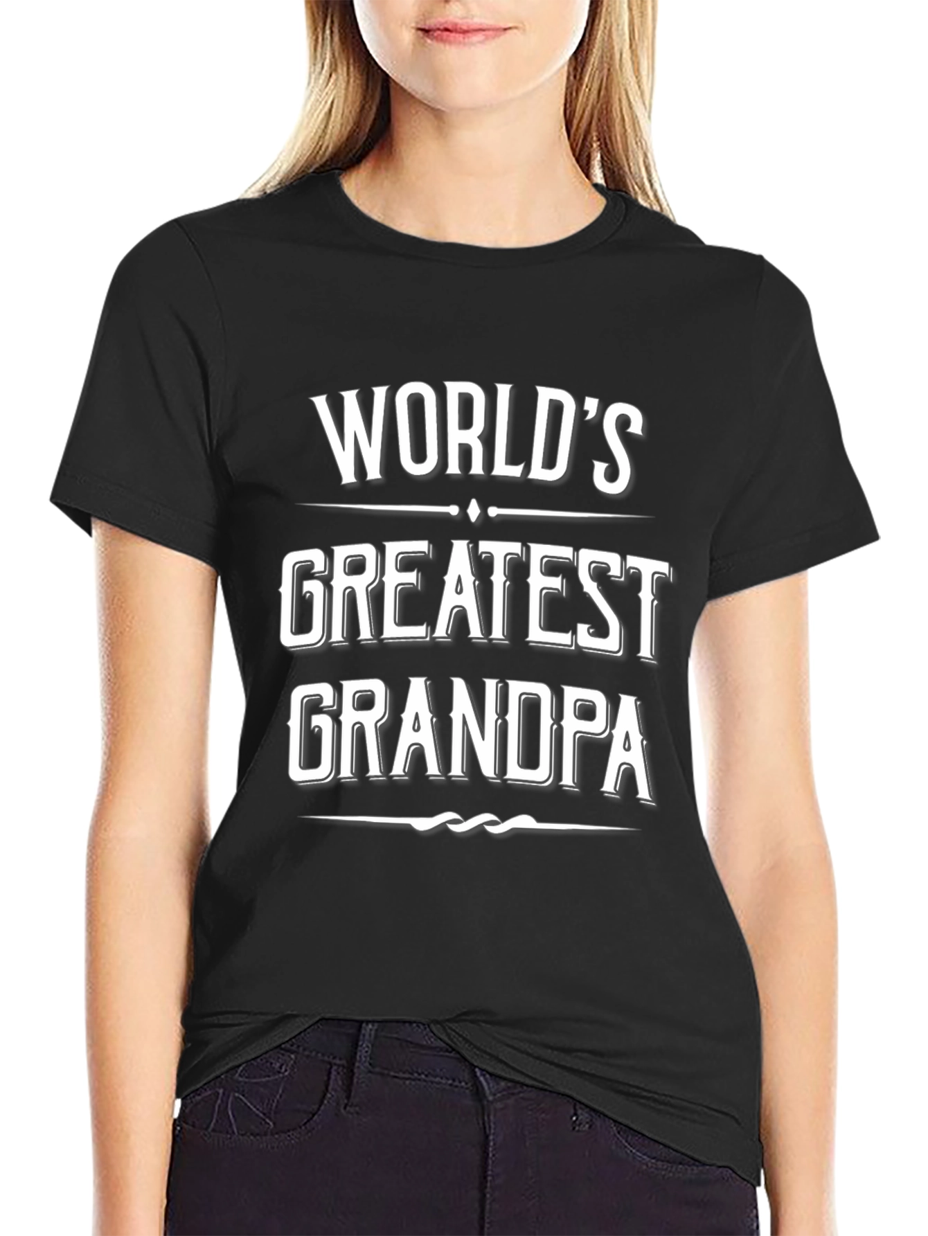 Worlds Greatest Grandpa Black T-Shirt