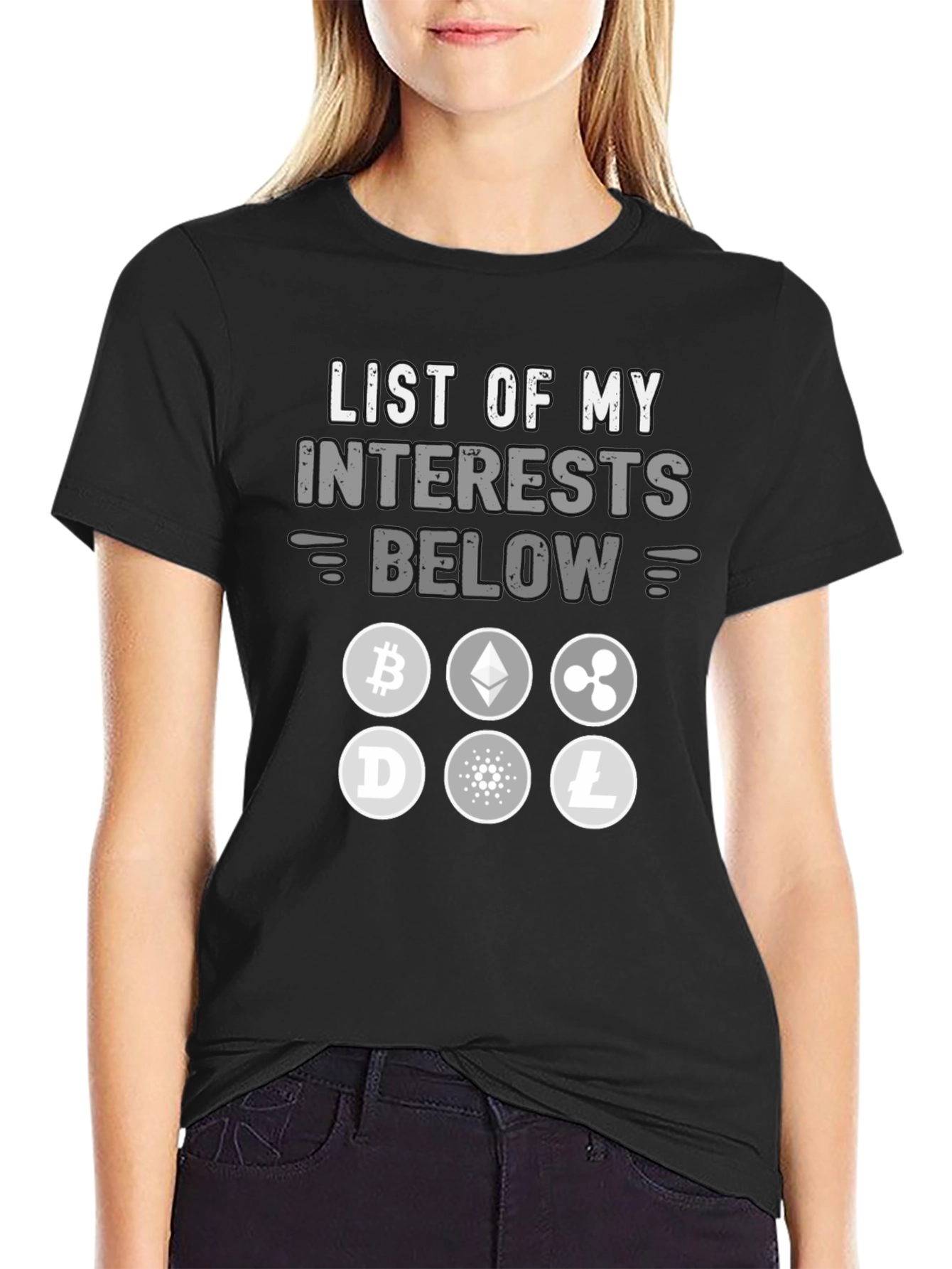 Crypto Interest T-Shirt - Bitcoin Ethereum and More!