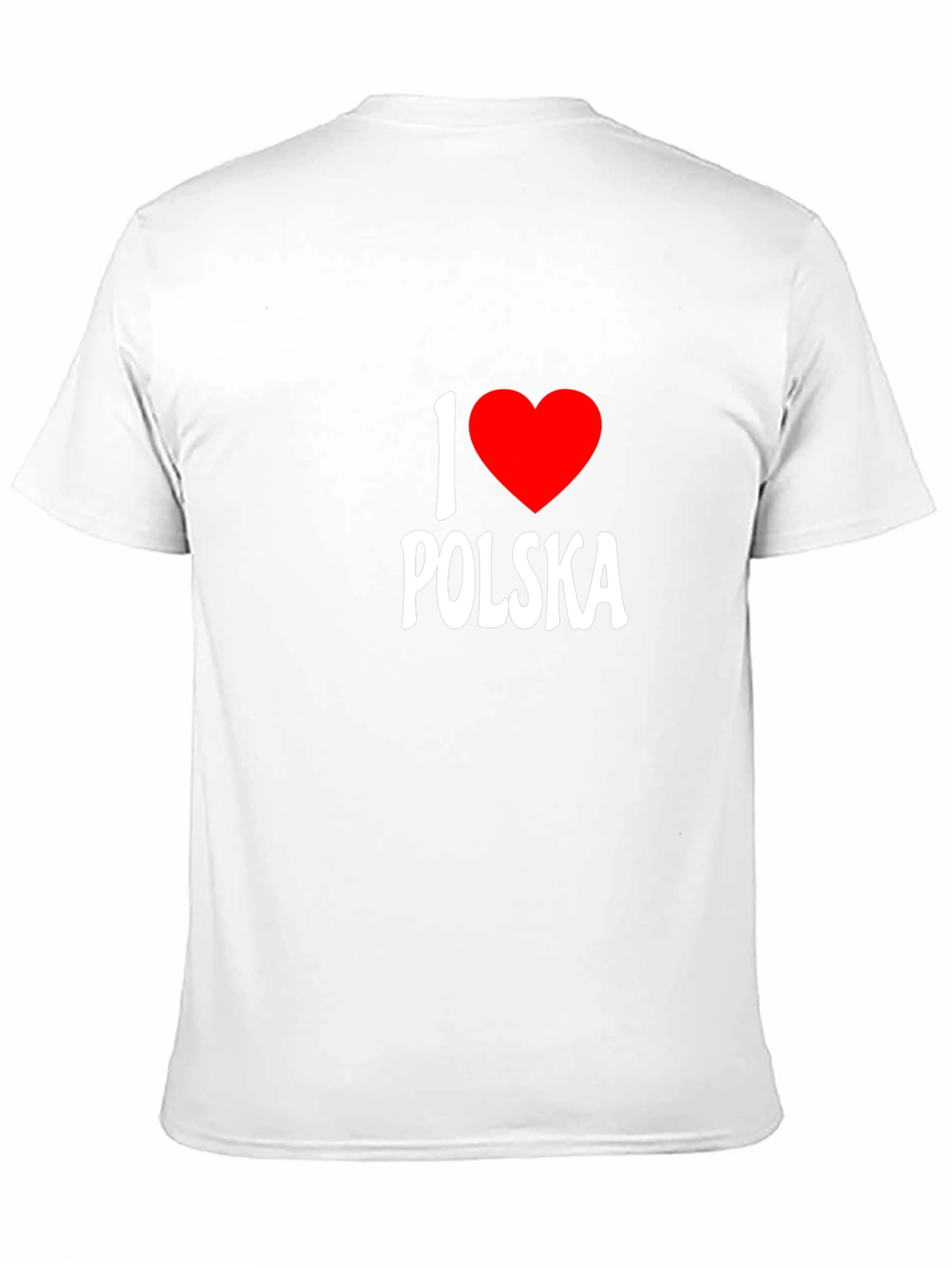 I Love Polska T-Shirt - Black Crew Neck Tee