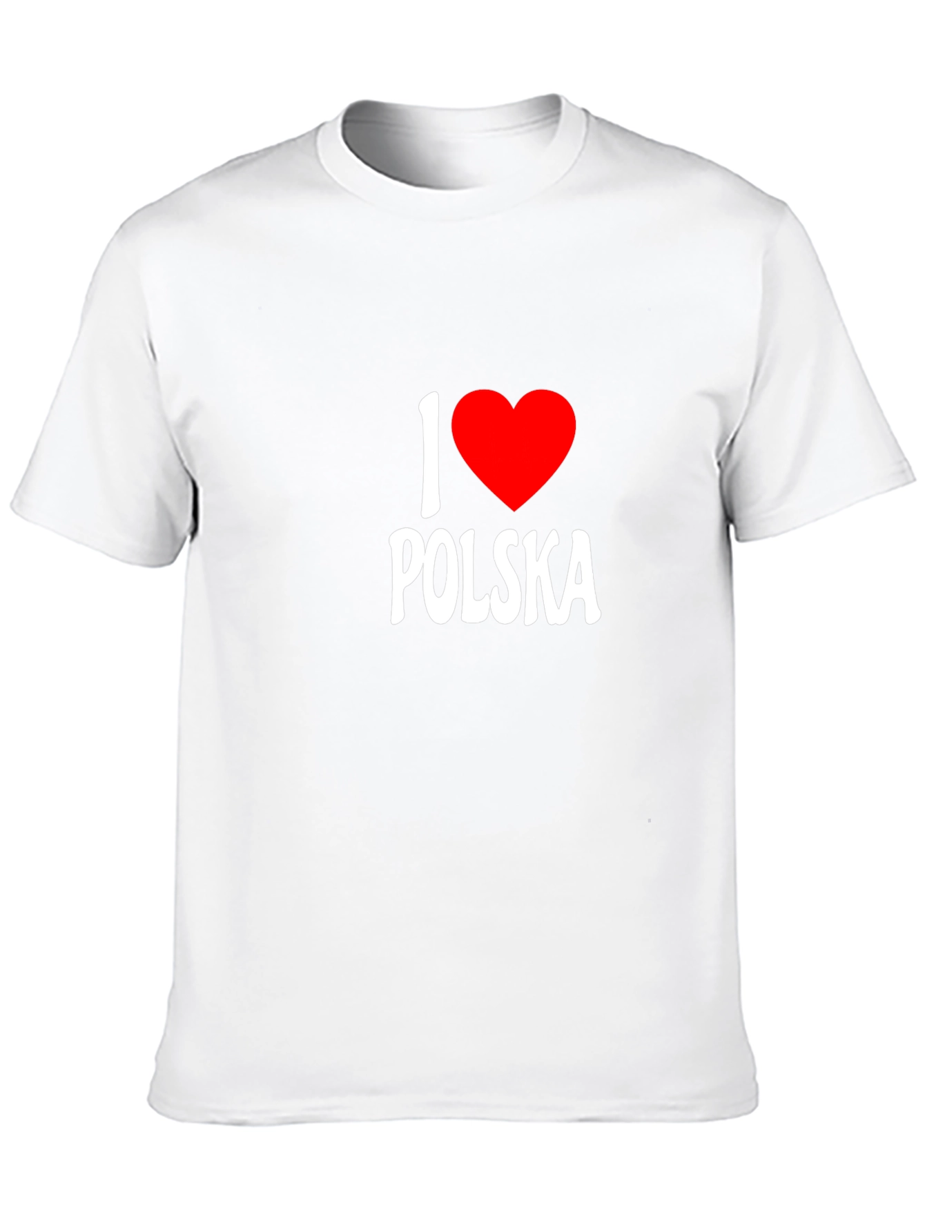 I Love Polska T-Shirt - Black Crew Neck Tee