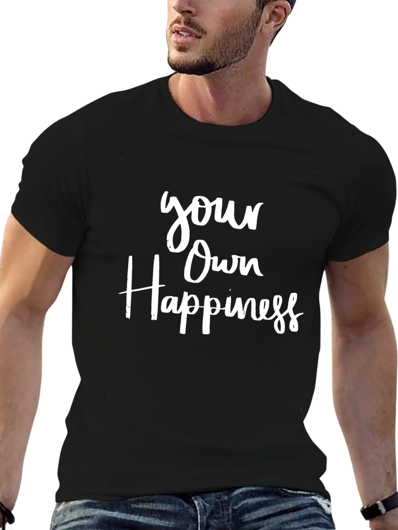 Your Own Happiness Graphic Tee - Black