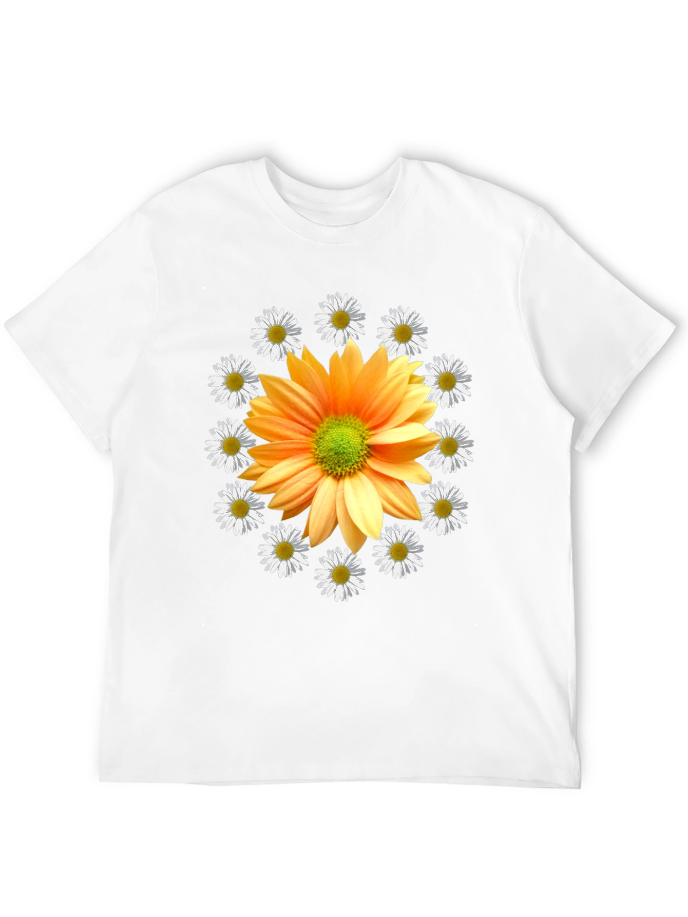Floral Graphic Tee - Bold Sunflower Design
