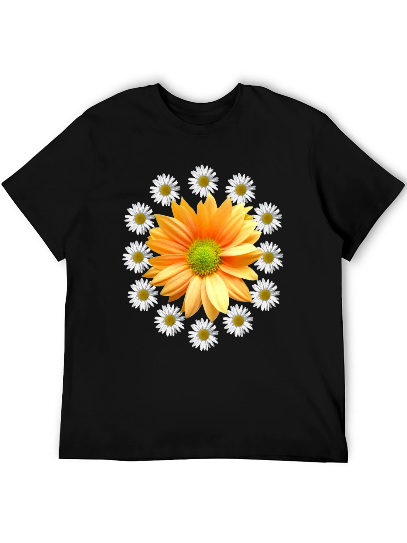 Floral Graphic Tee - Bold Sunflower Design
