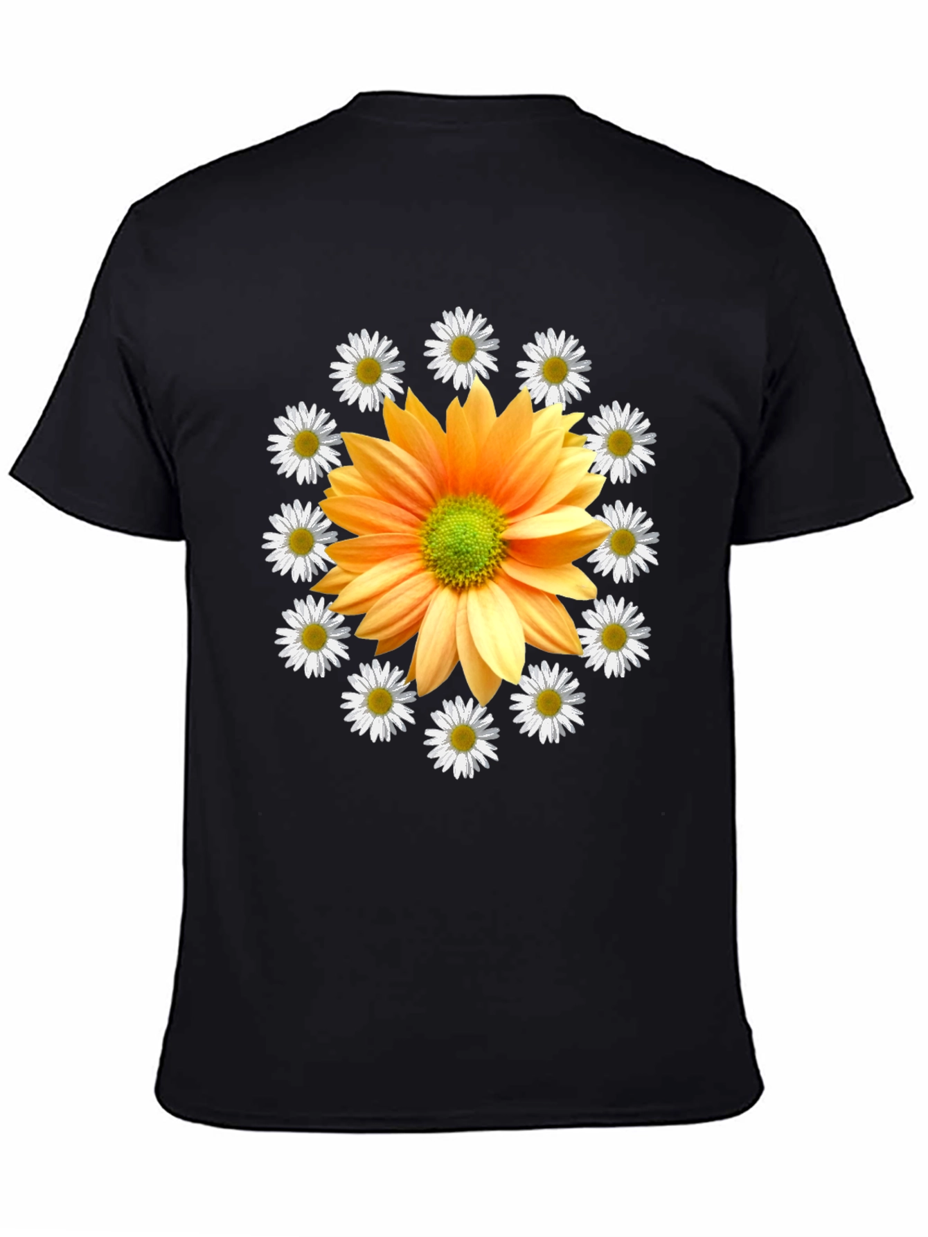 Floral Graphic Tee - Bold Sunflower Design