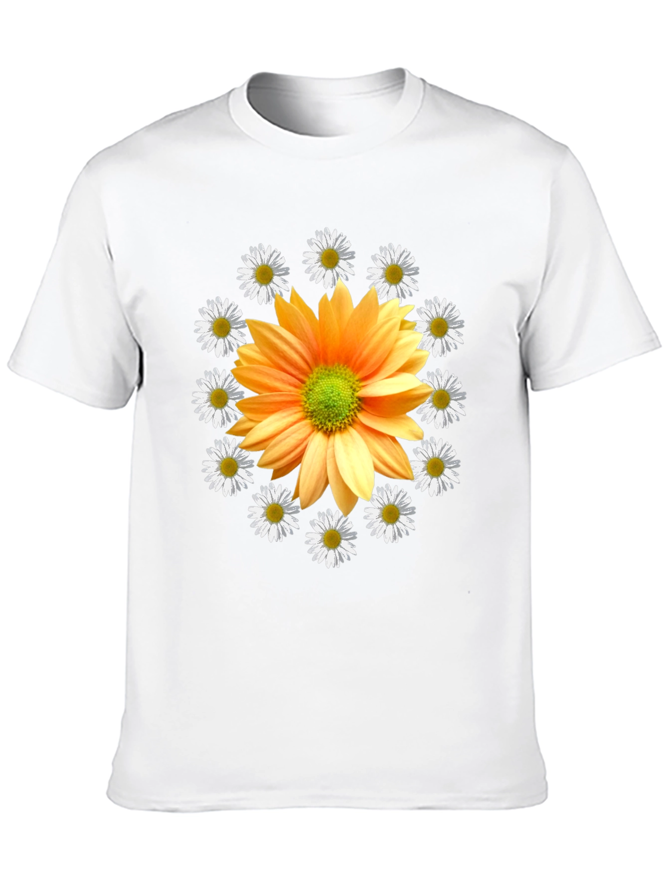 Floral Graphic Tee - Bold Sunflower Design
