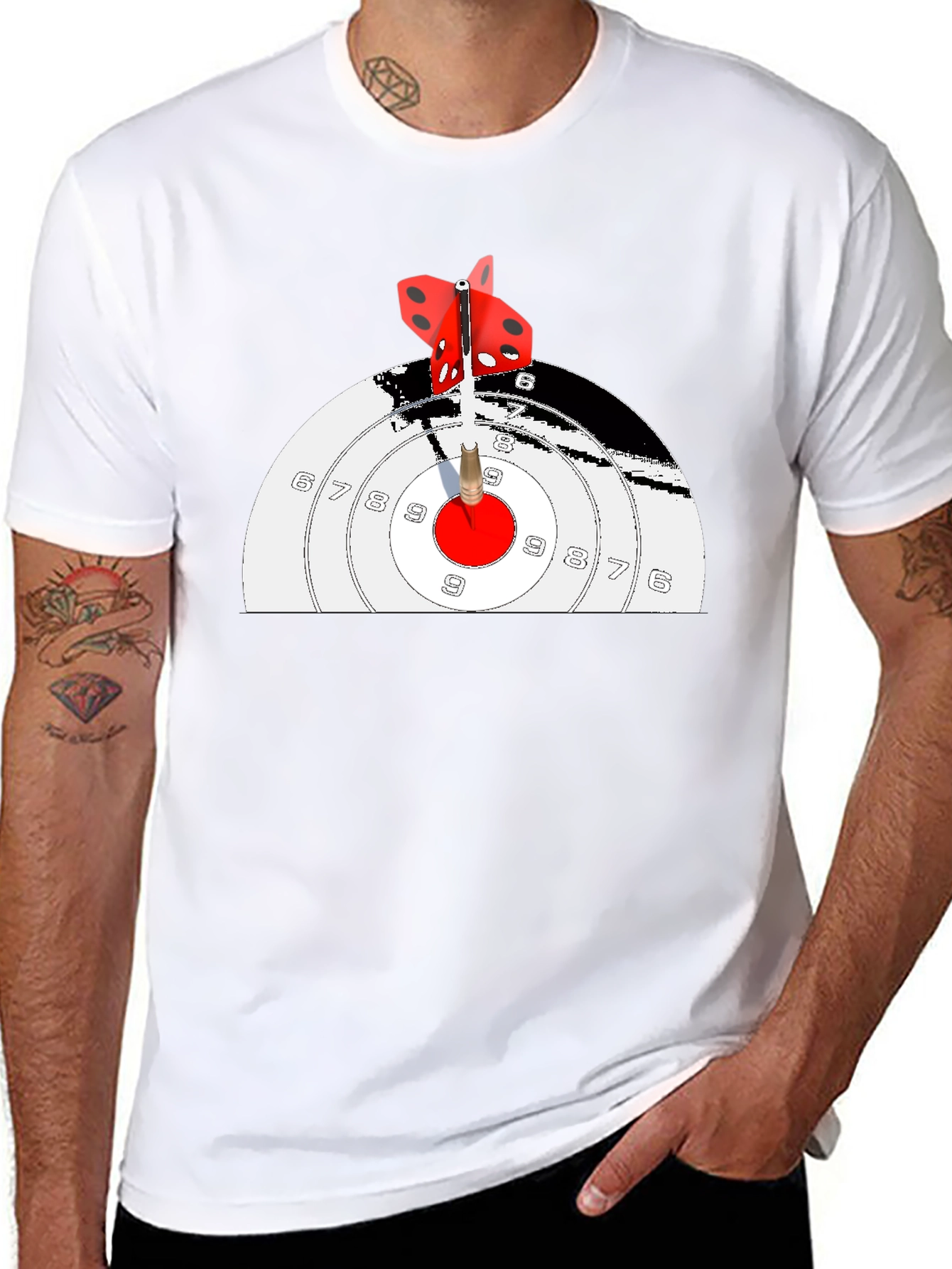 Dartboard T-Shirt - Bullseye Graphic Tee