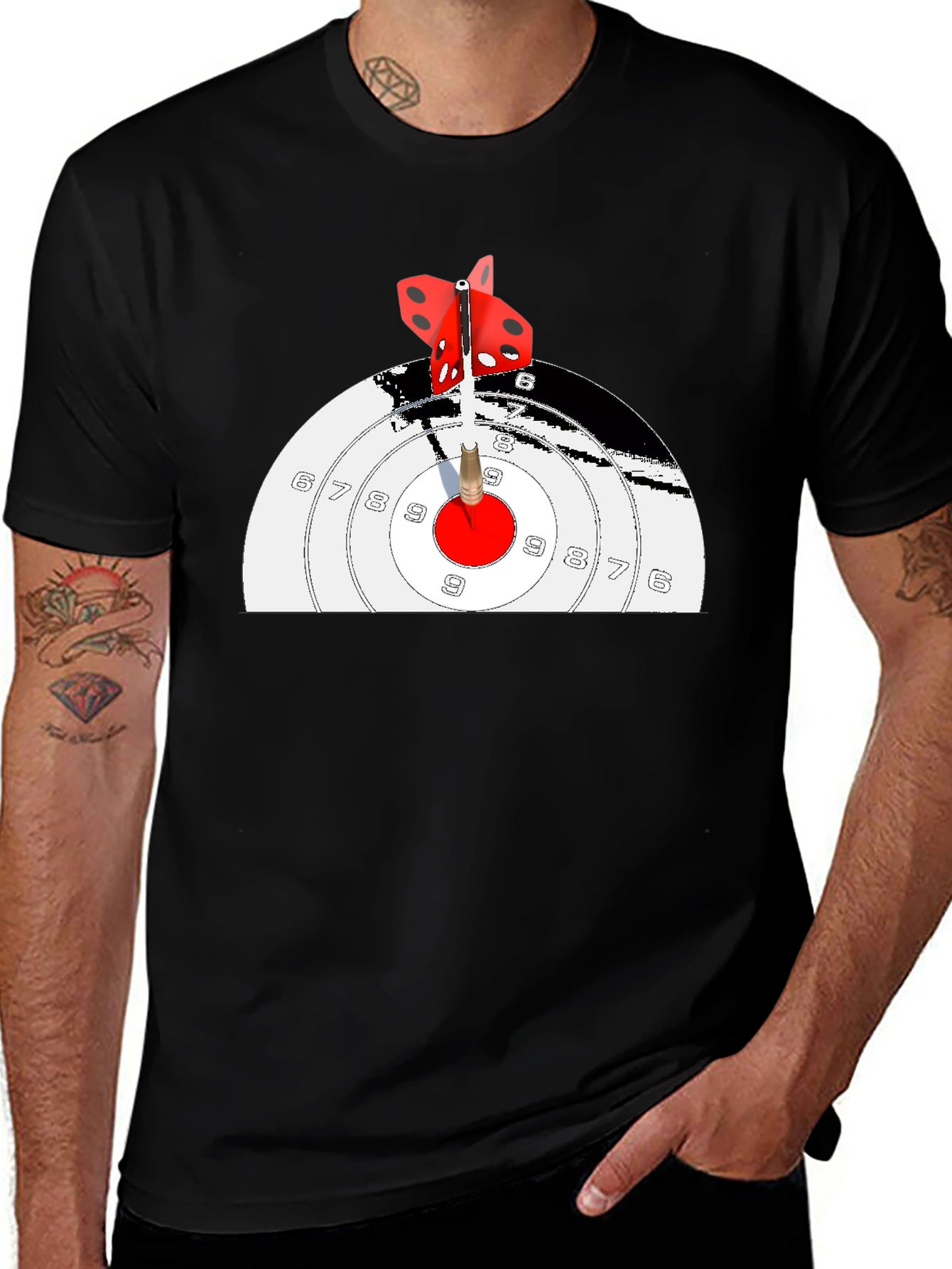 Dartboard T-Shirt - Bullseye Graphic Tee