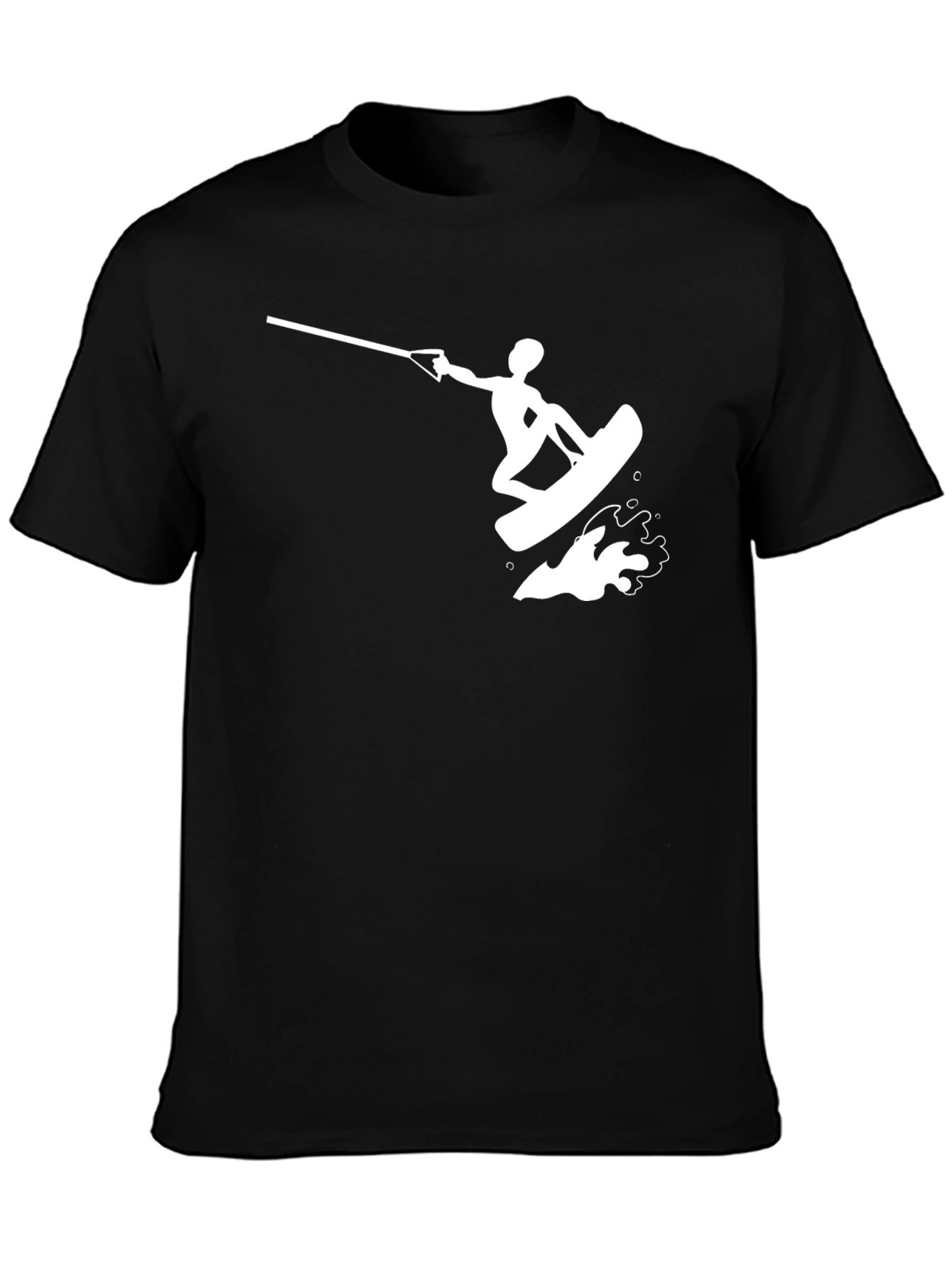 Wakeboard Silhouette T-Shirt - Black Tee