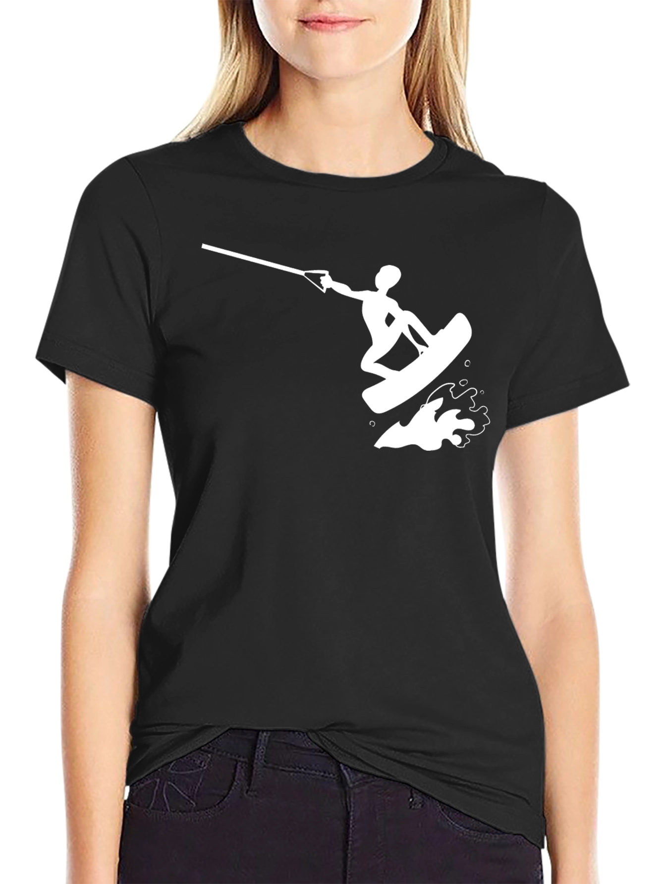 Wakeboard Silhouette T-Shirt - Black Tee