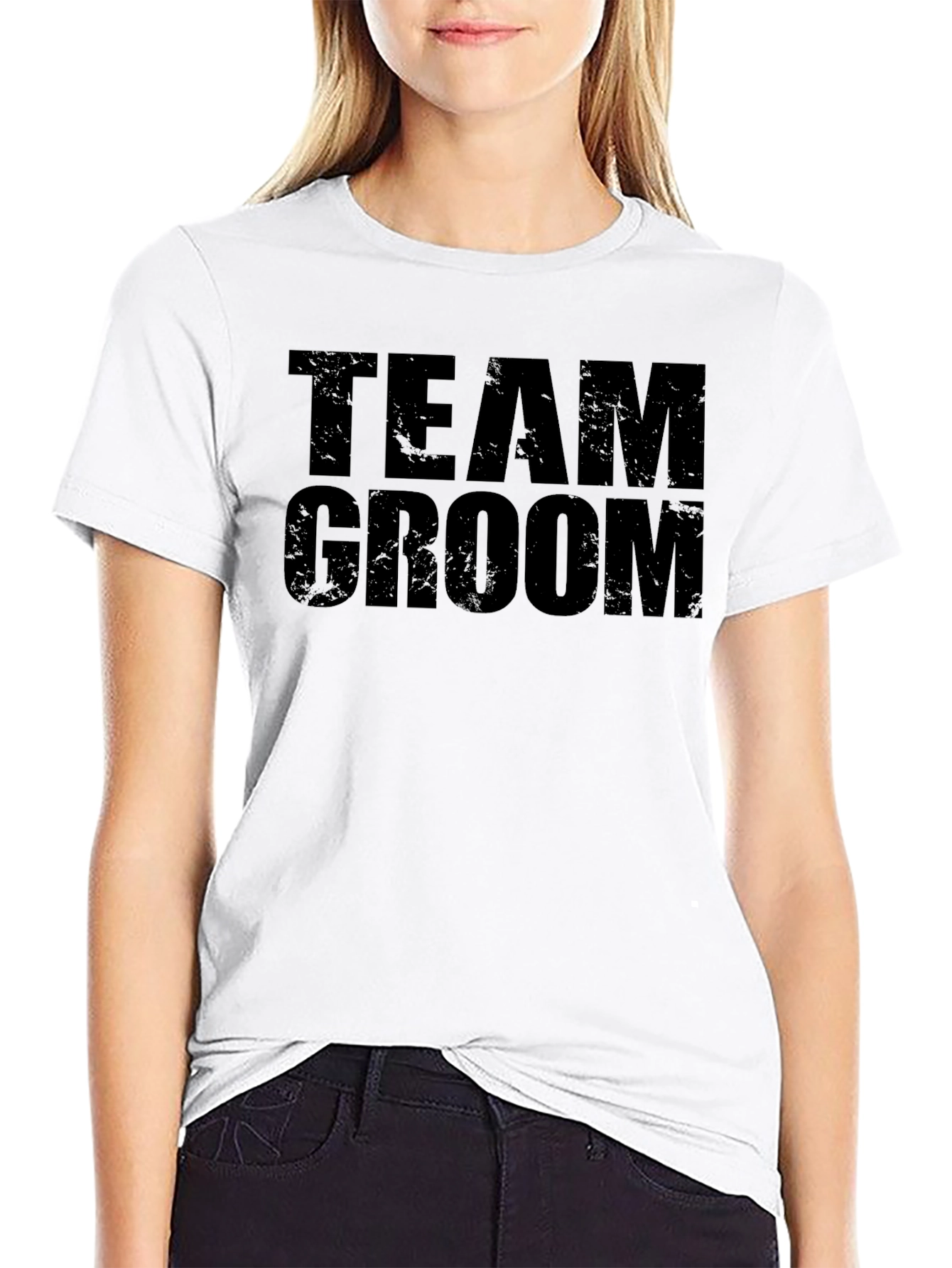 Team Groom Black T-Shirt