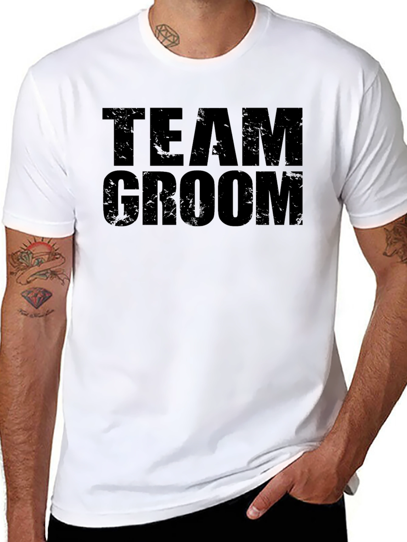 Team Groom Black T-Shirt