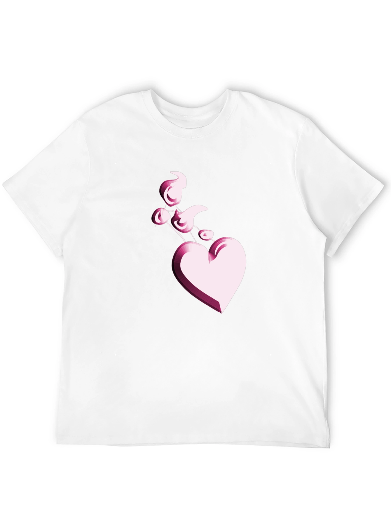 Heart Balloon Black T-Shirt