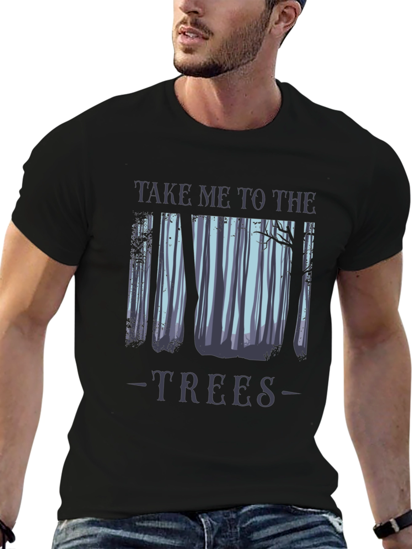 Take Me To The Trees Black T-Shirt