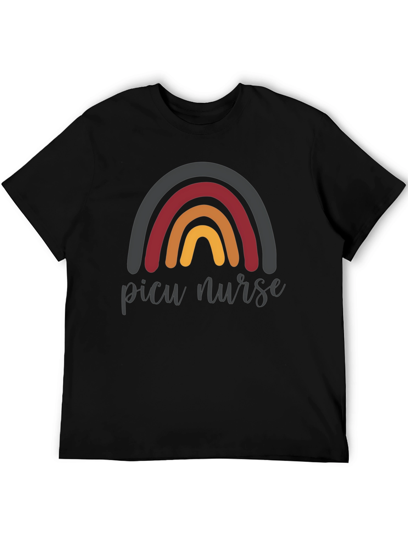 PICU Nurse Rainbow T-Shirt
