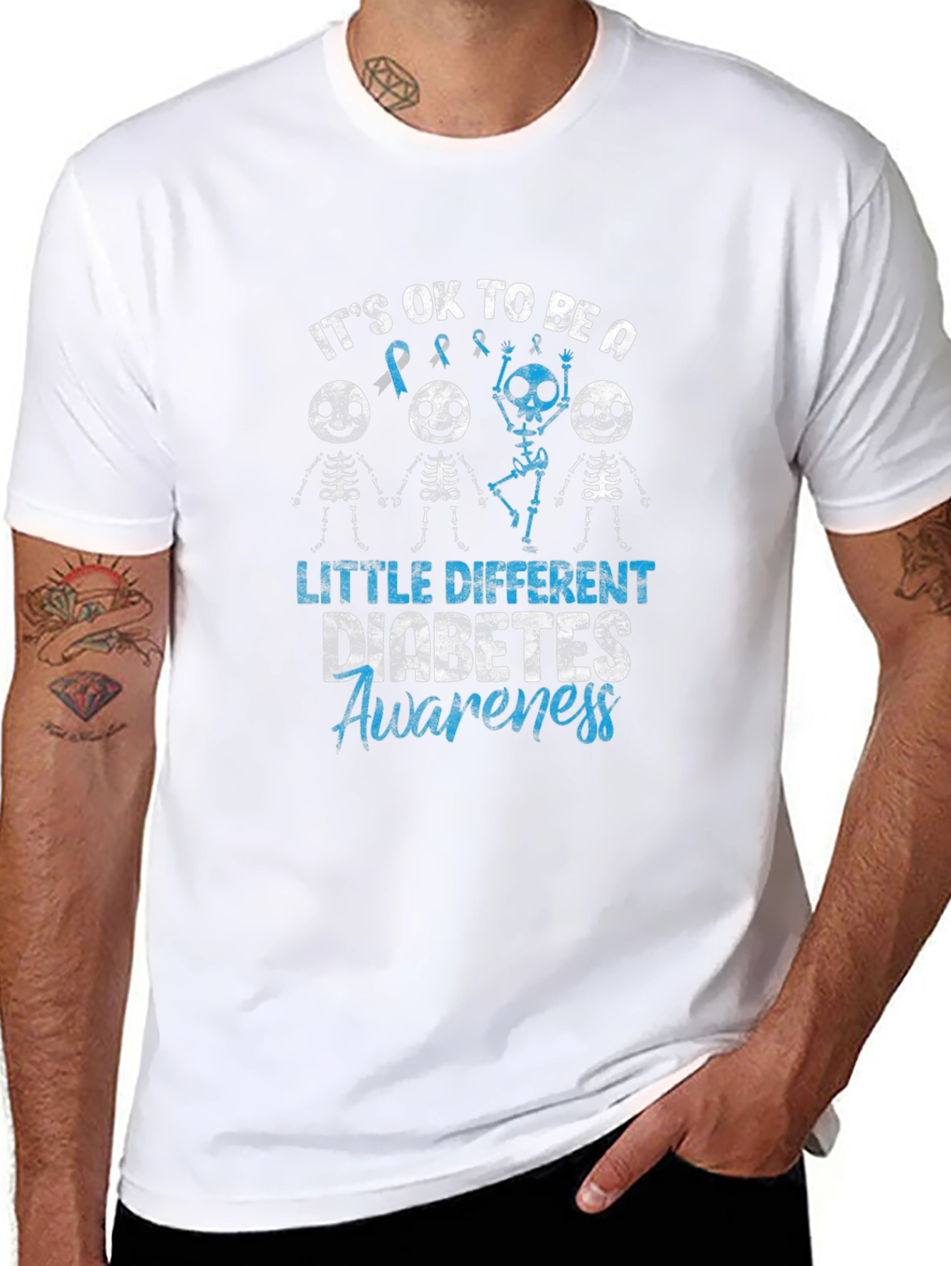 Diabetes Awareness Skeleton T-Shirt