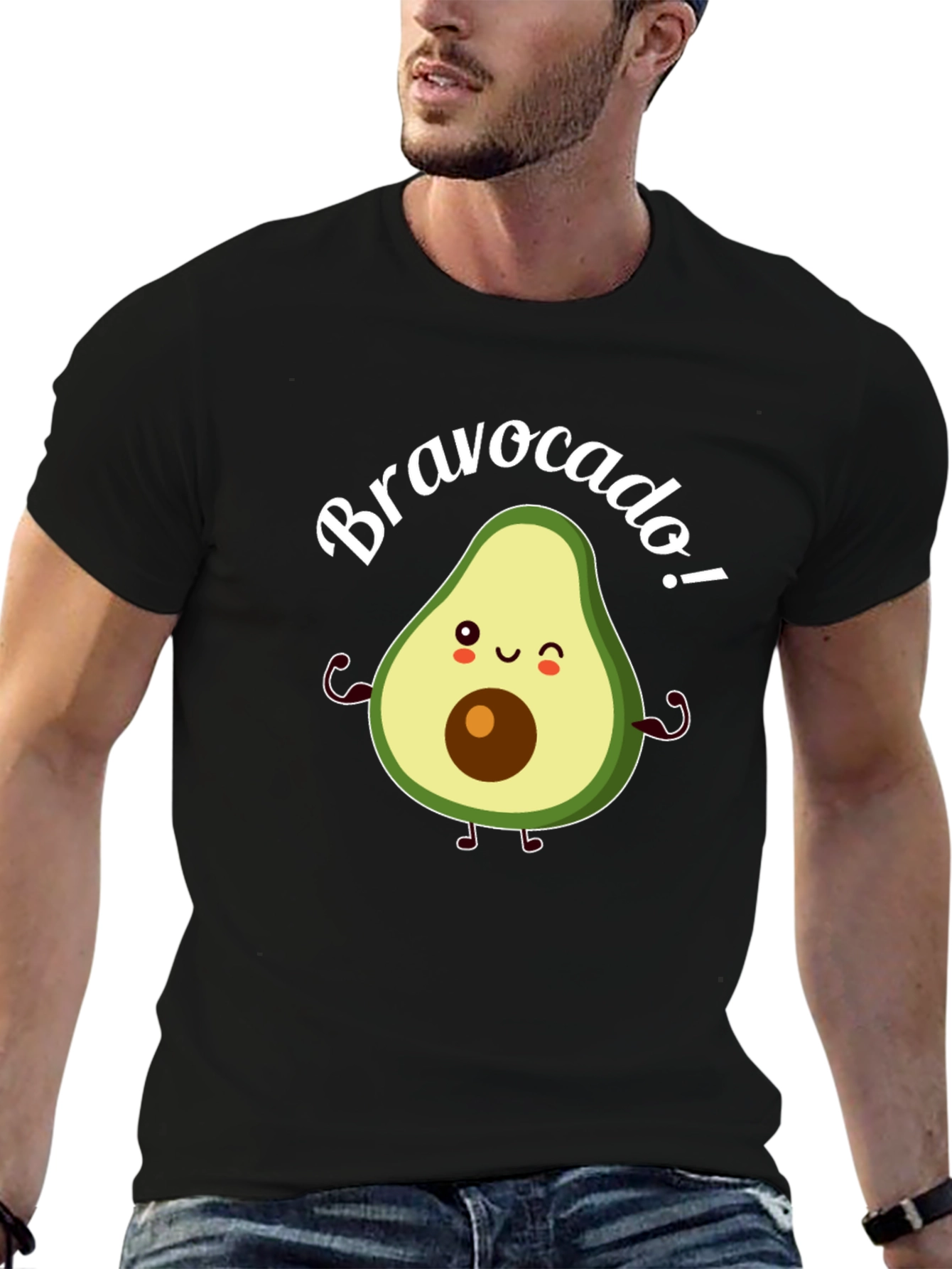 Bravo-cado! Funny Avocado Graphic T-Shirt