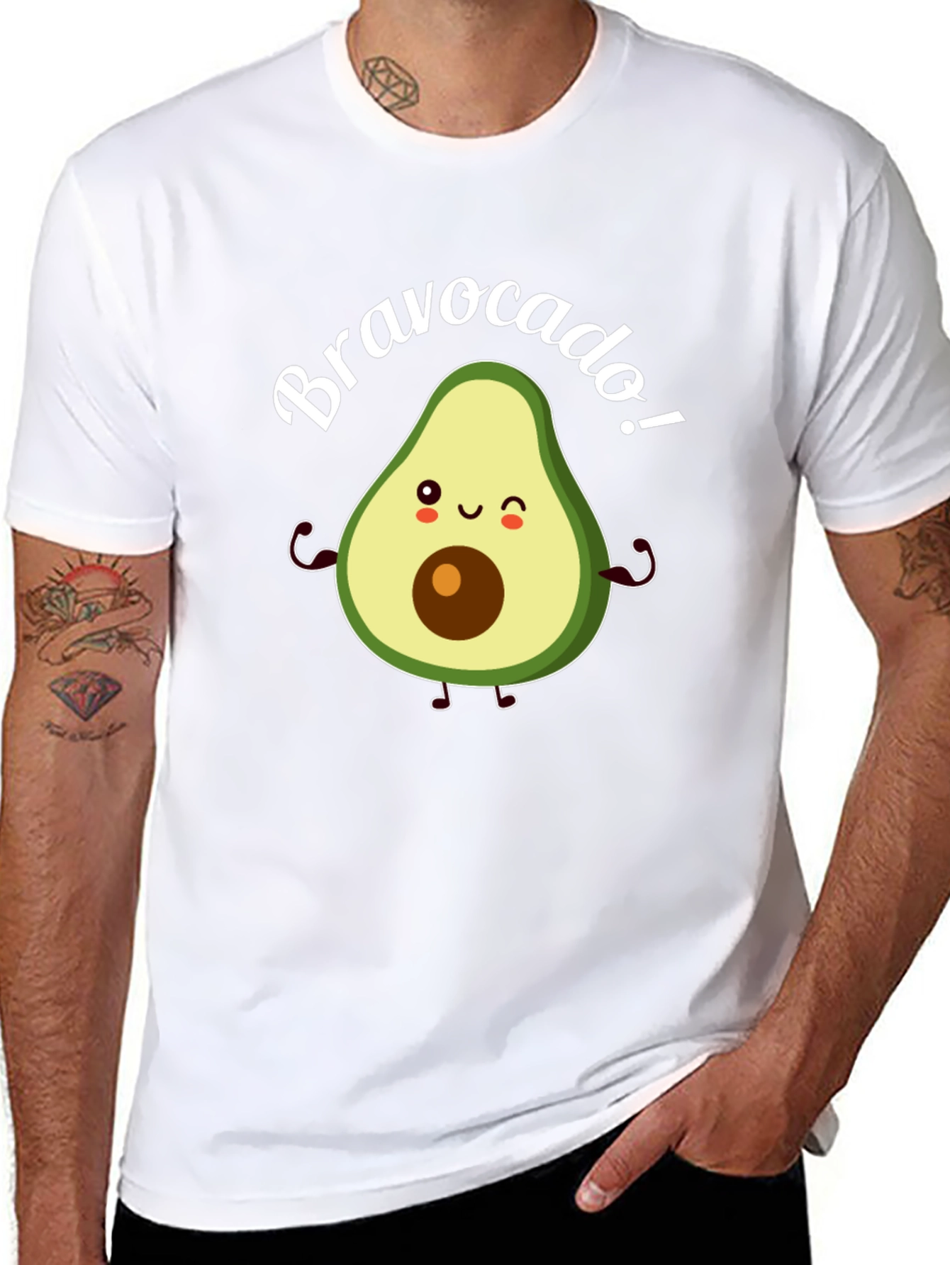 Bravo-cado! Funny Avocado Graphic T-Shirt
