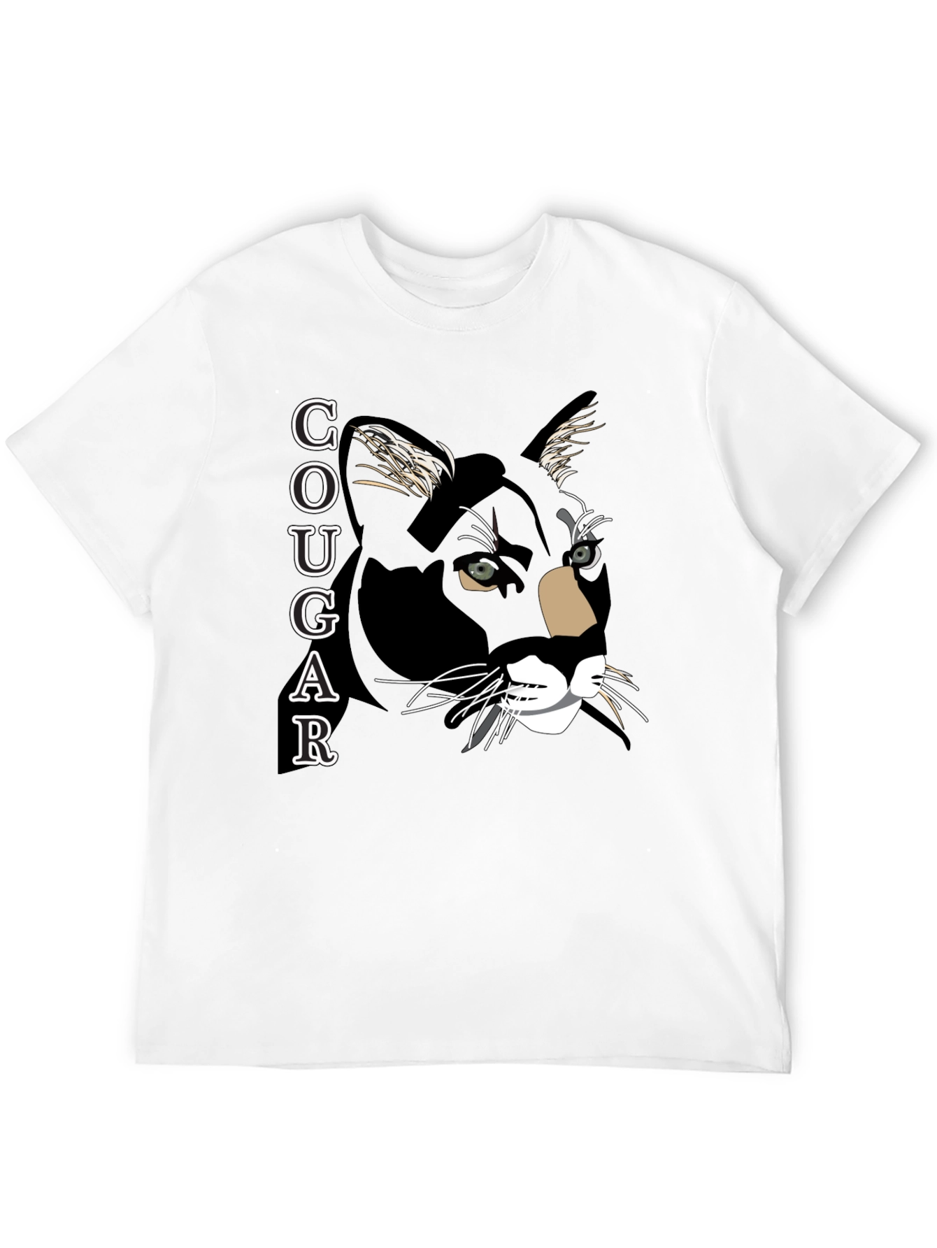 Black Cougar Graphic T-Shirt