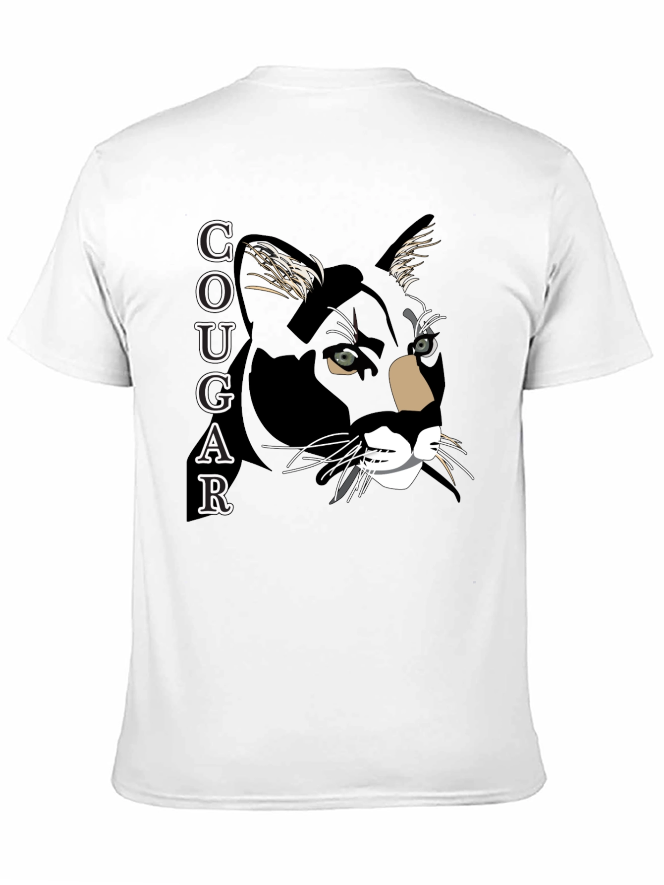 Black Cougar Graphic T-Shirt