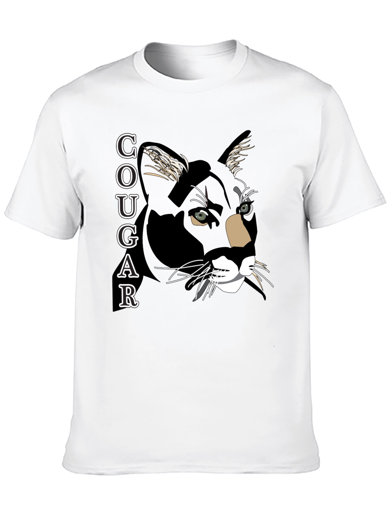 Black Cougar Graphic T-Shirt