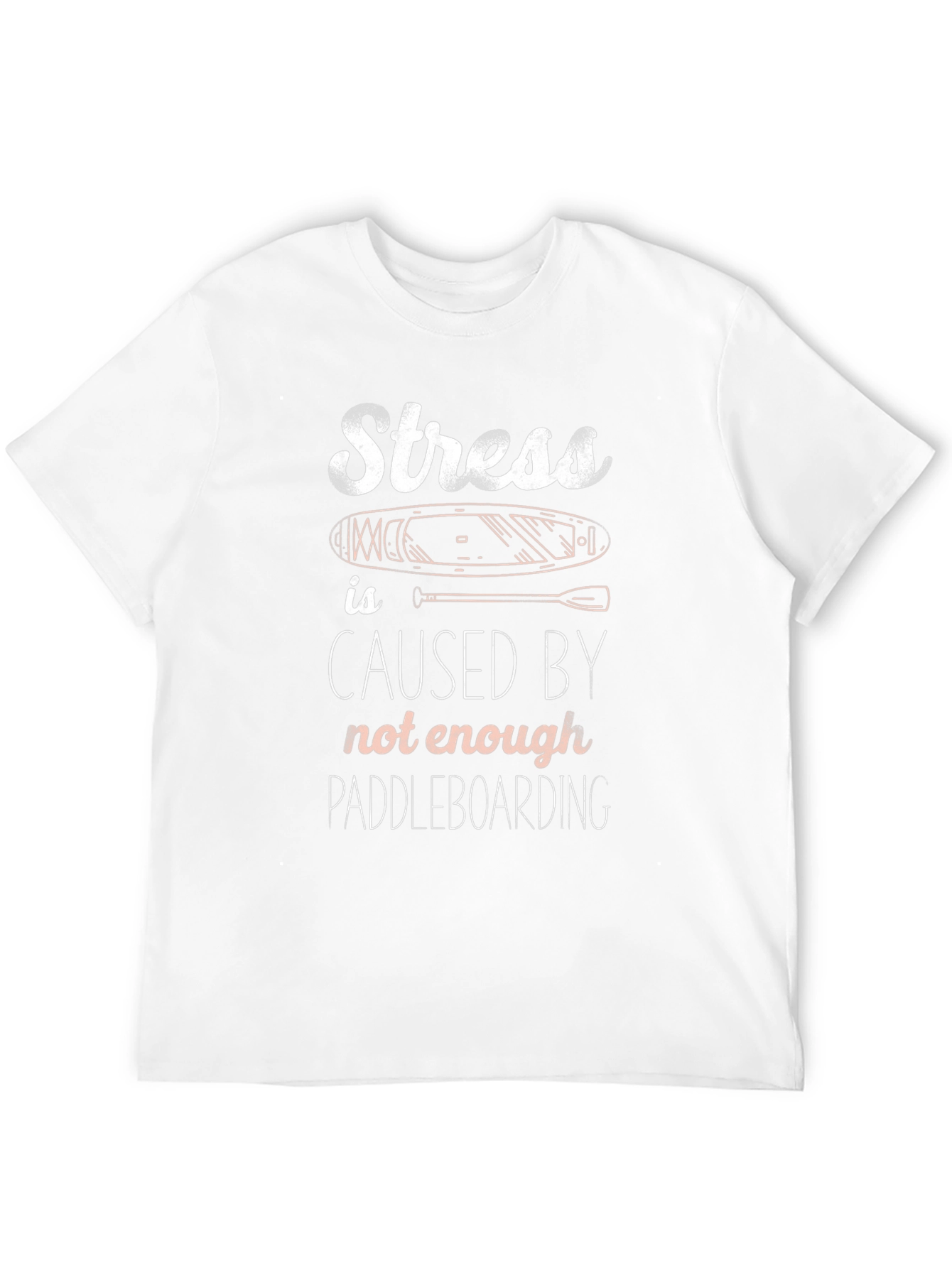 Stress Paddleboarding T-Shirt - Black Graphic Tee