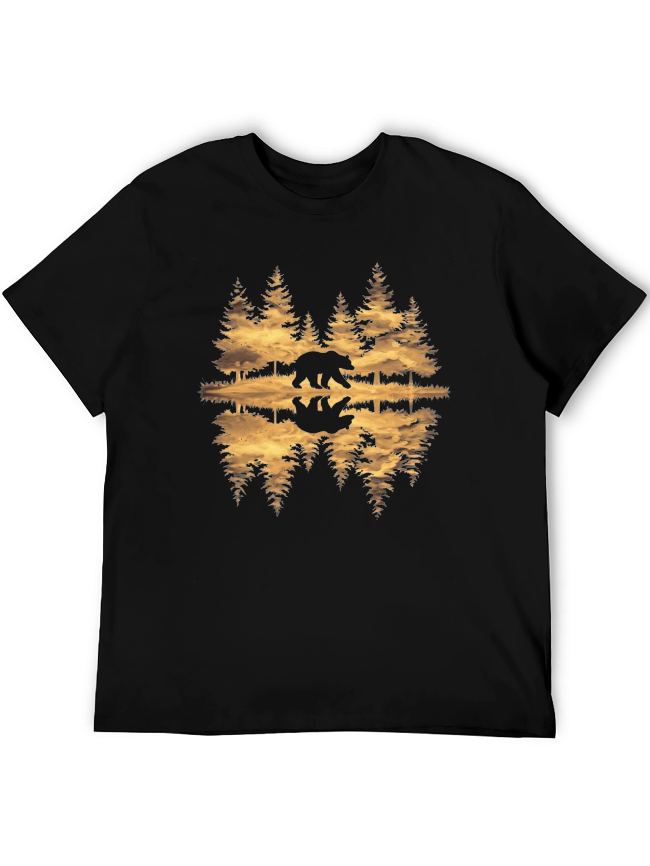 Bear Reflection Graphic Tee - Nature Inspired T-Shirt