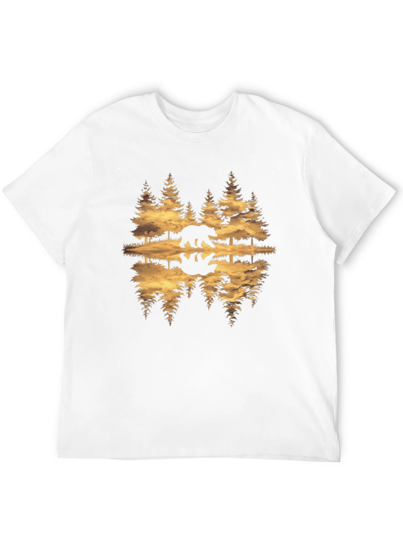 Bear Reflection Graphic Tee - Nature Inspired T-Shirt