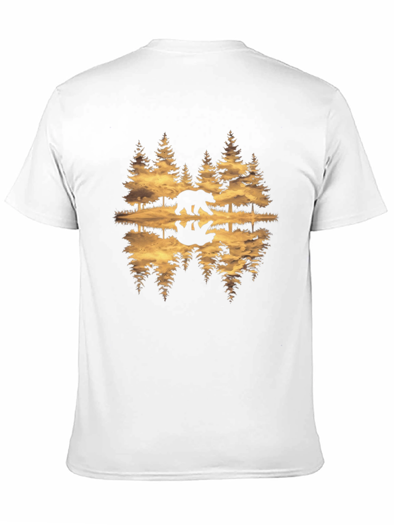 Bear Reflection Graphic Tee - Nature Inspired T-Shirt