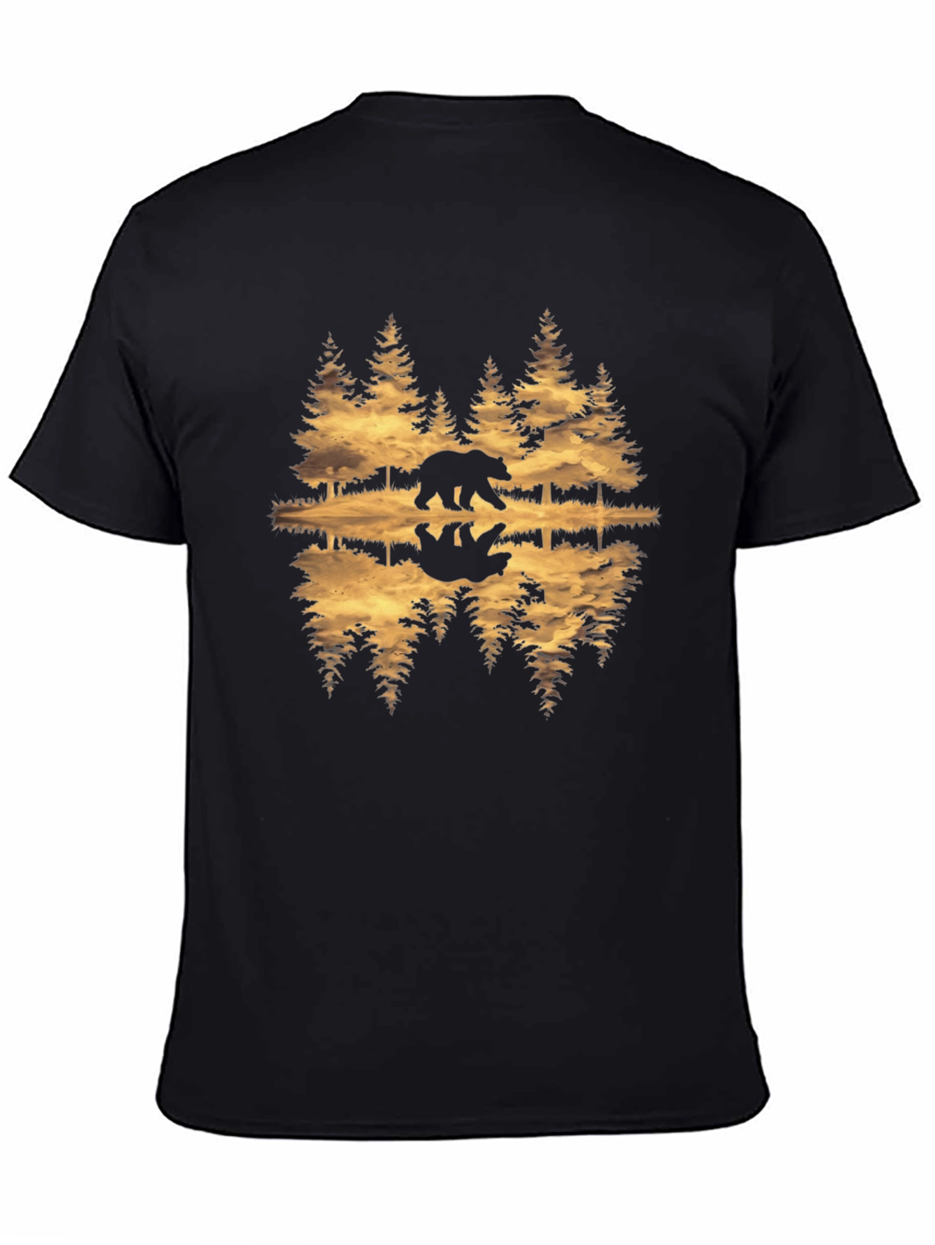 Bear Reflection Graphic Tee - Nature Inspired T-Shirt