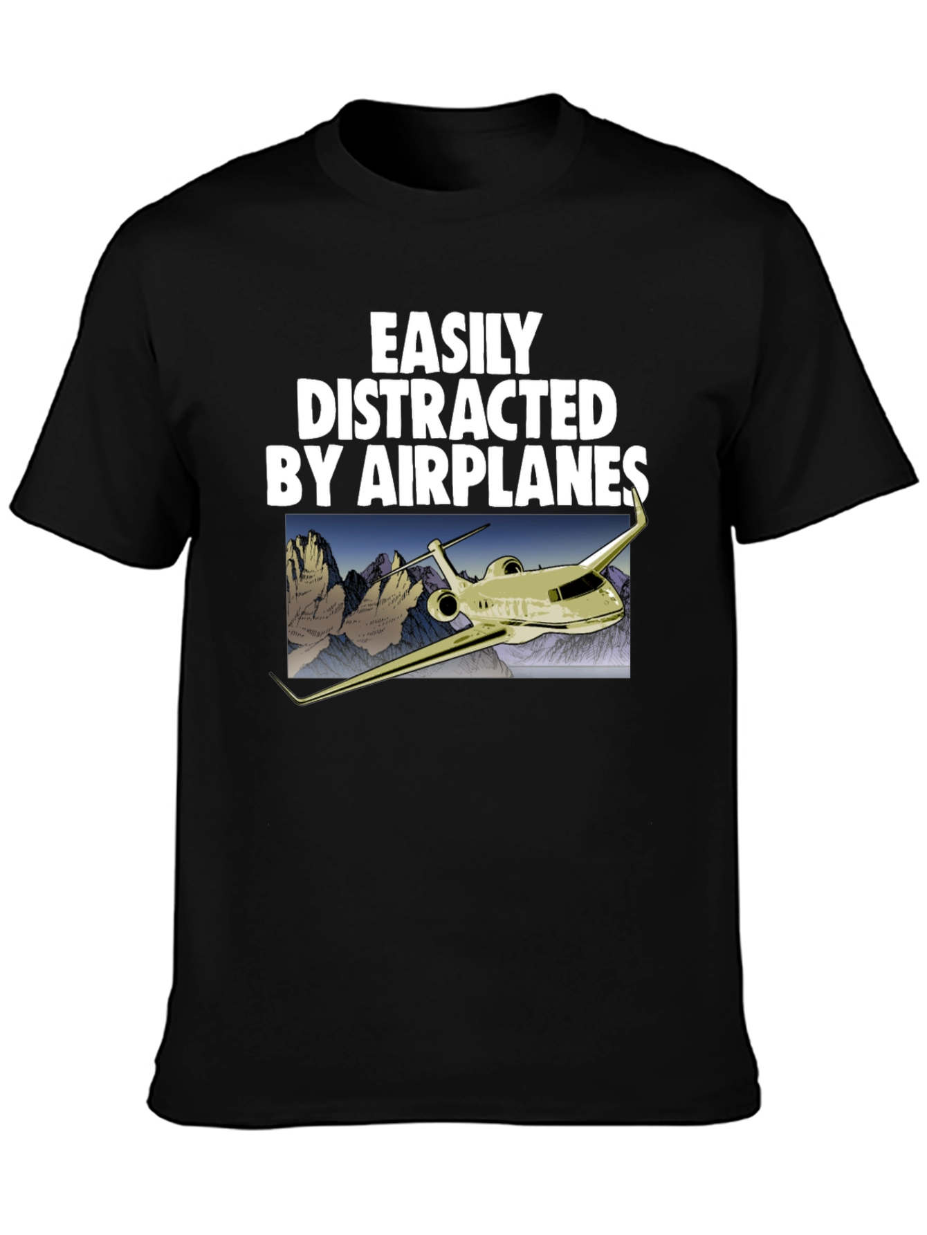Easily Distracted By Airplanes Graphic Tee