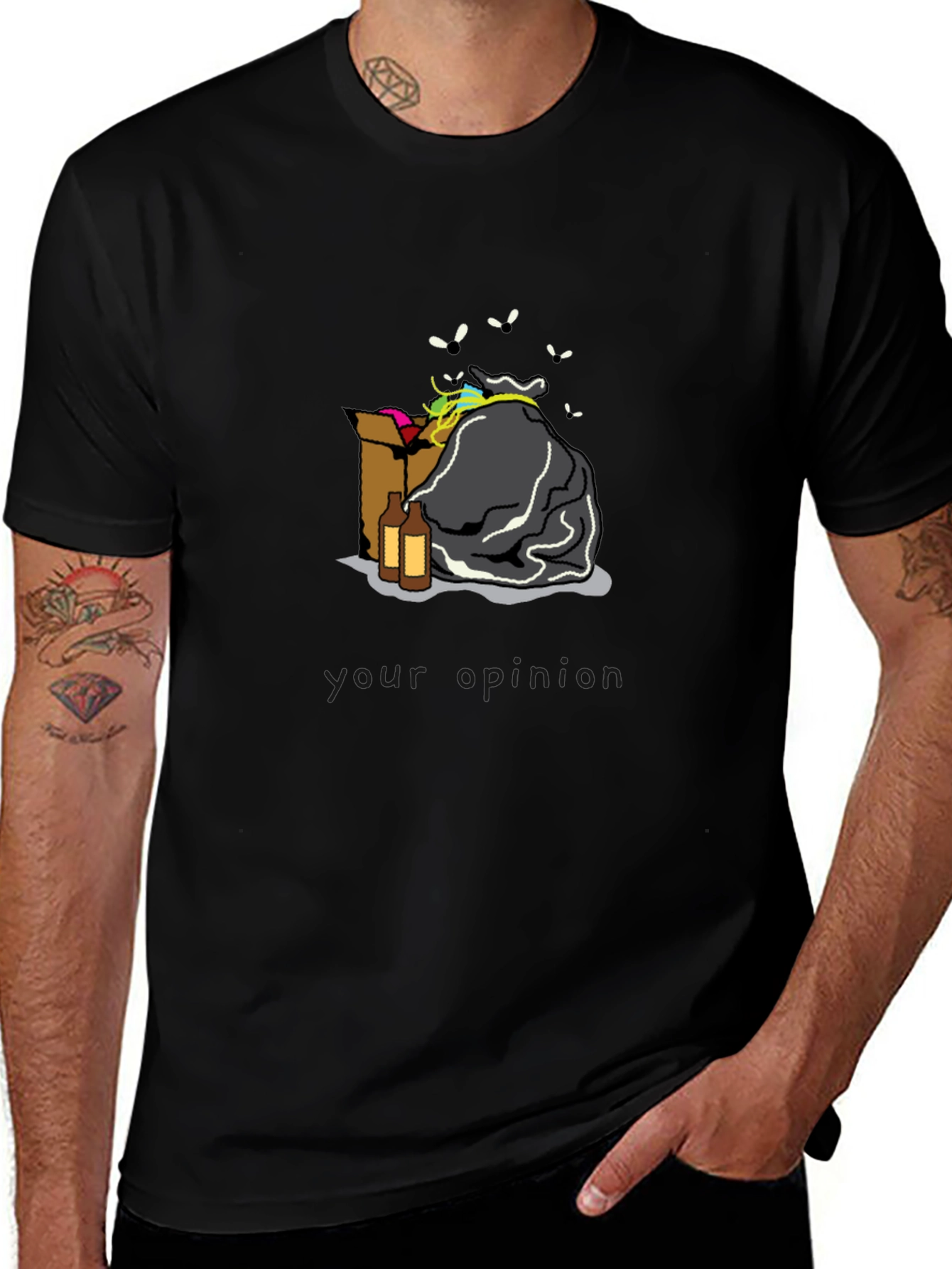Trash Pile T-Shirt - Black Graphic Tee