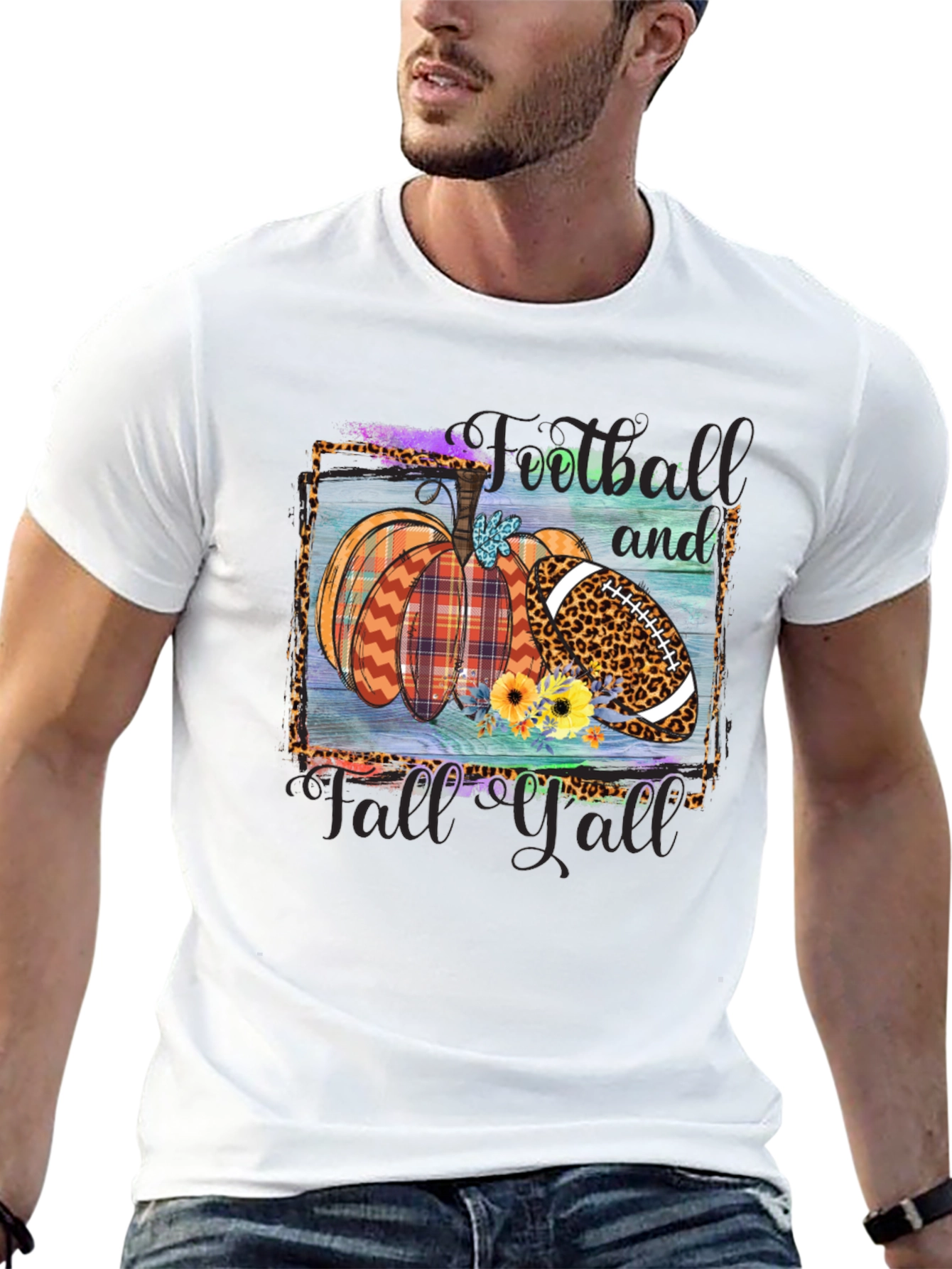 Fall Football Pumpkin T-Shirt