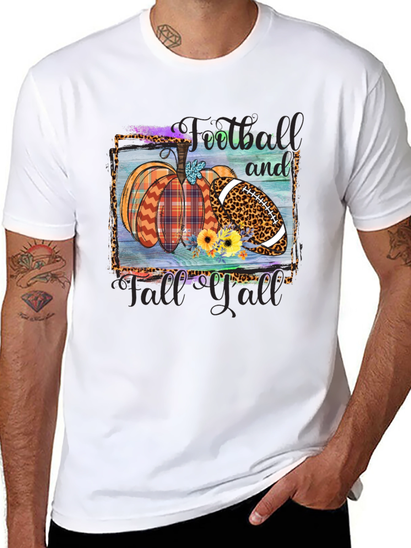 Fall Football Pumpkin T-Shirt