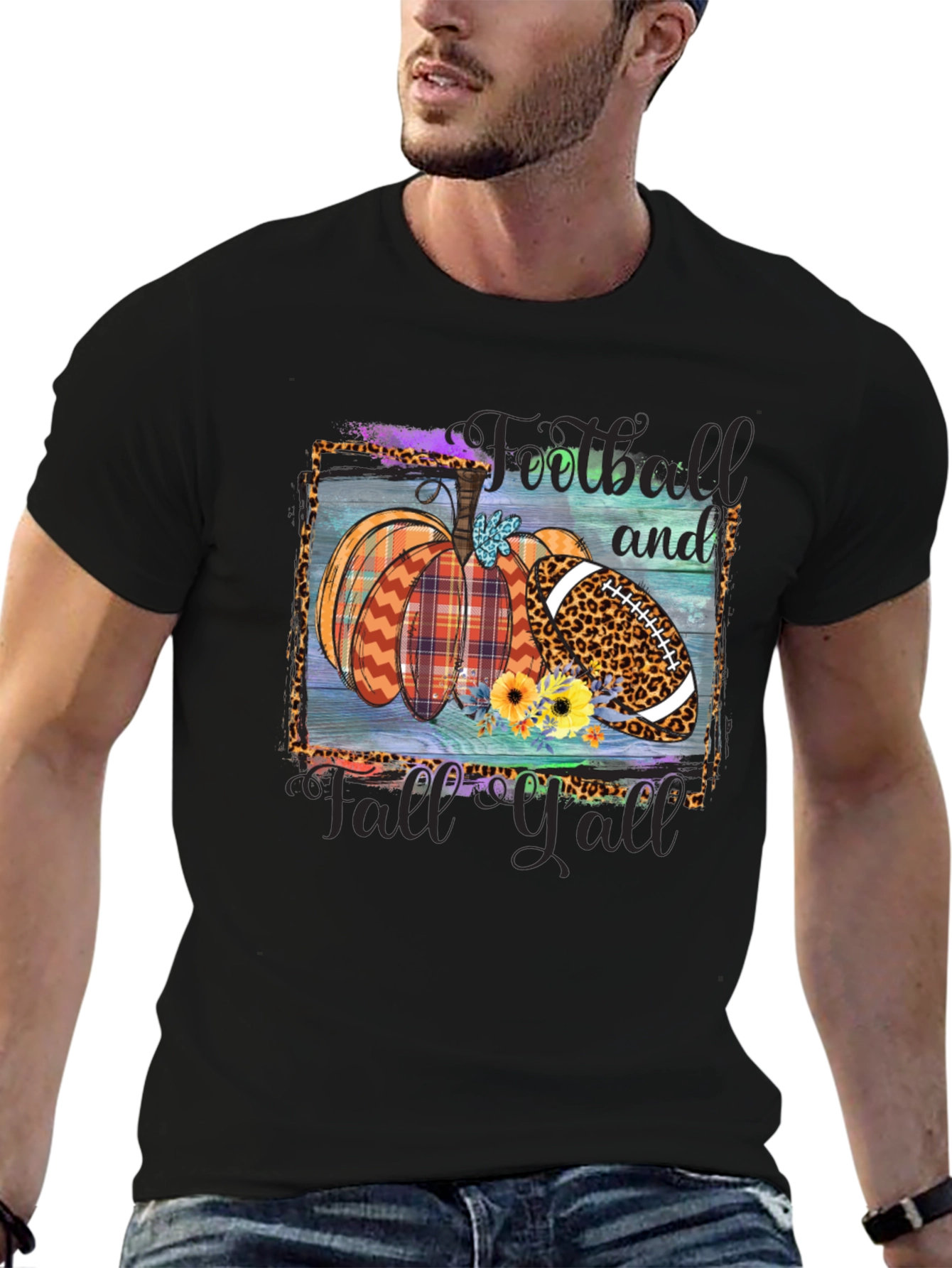 Fall Football Pumpkin T-Shirt
